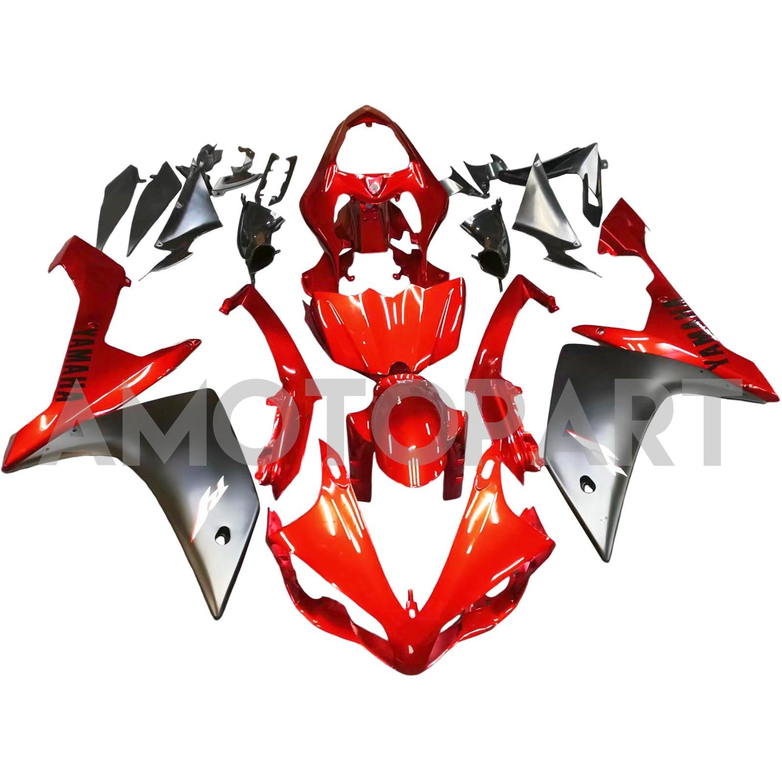 Amotopart 2007-2008 Yamaha R1 Fairing Black&Red Kit