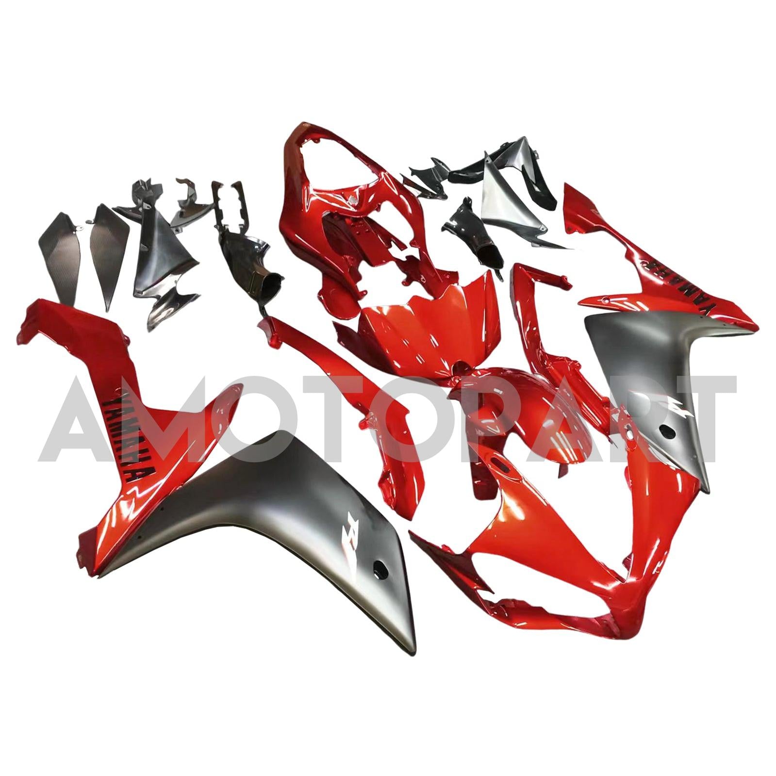 Amotopart 2007-2008 Yamaha R1 Fairing Black&Red Kit