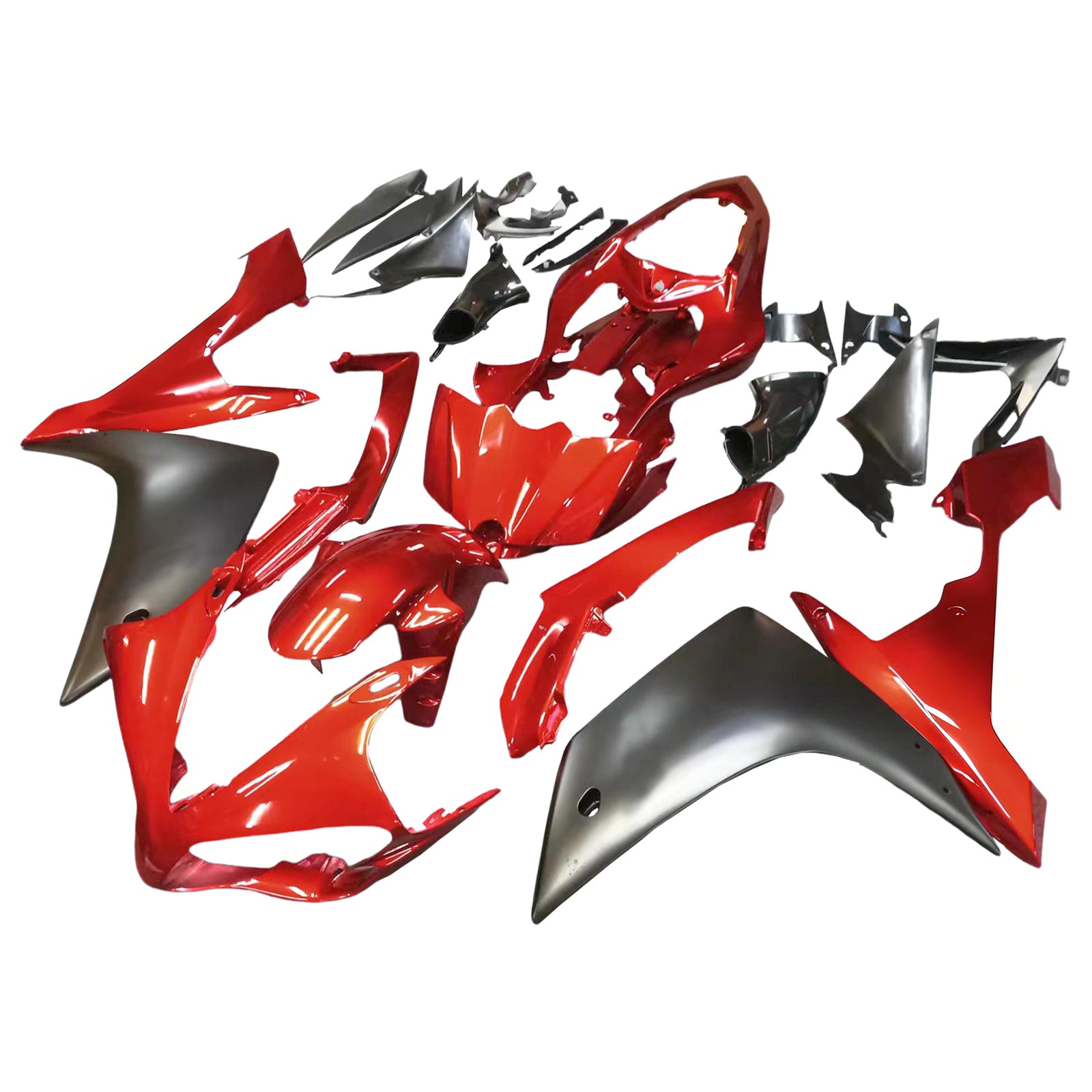 Amotopart 2007-2008 Yamaha R1 Fairing Black&Red Kit