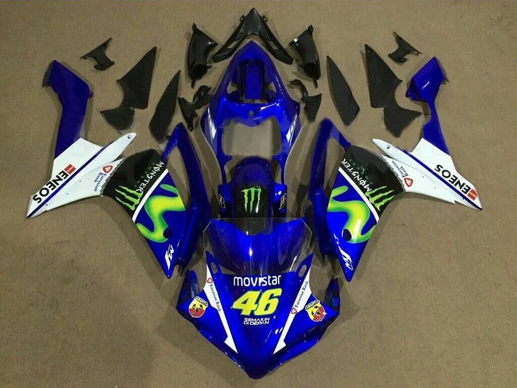 Amotopart 2007-2008 Yamaha YZF 1000 R1 Blue&Black Style3 Fairing Kit