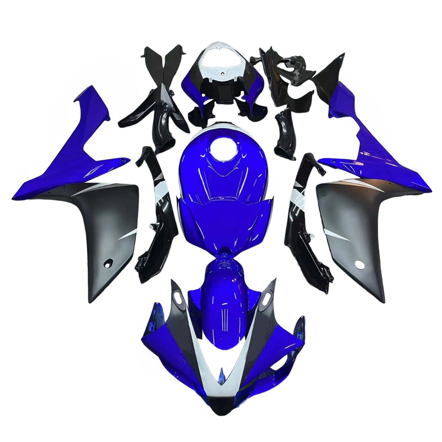 Amotopart 2007-2008 Kit carena Yamaha YZF 1000 R1 blu e nero Style4