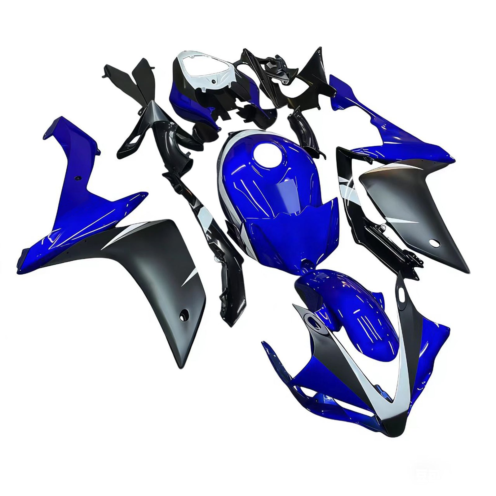 Amotopart 2007-2008 Yamaha YZF 1000 R1 Blue & Black Style4 Fairing Kit