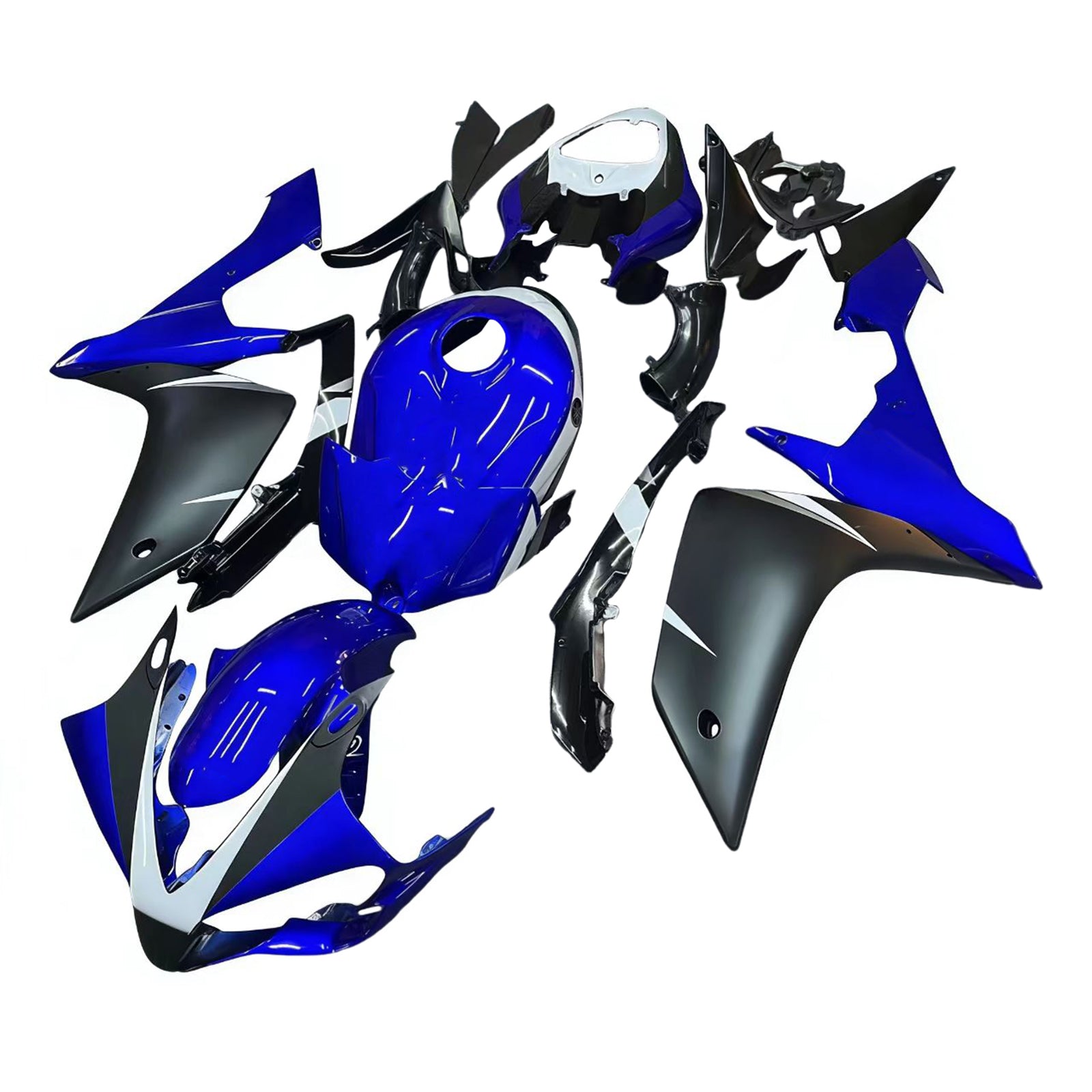 Amotopart 2007-2008 Yamaha YZF 1000 R1 Blue & Black Style4 Fairing Kit