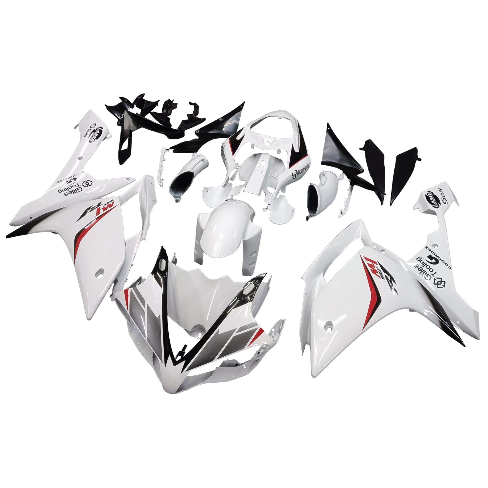 Amotopart 2007-2008 Yamaha YZF 1000 R1 White Fairing Kit
