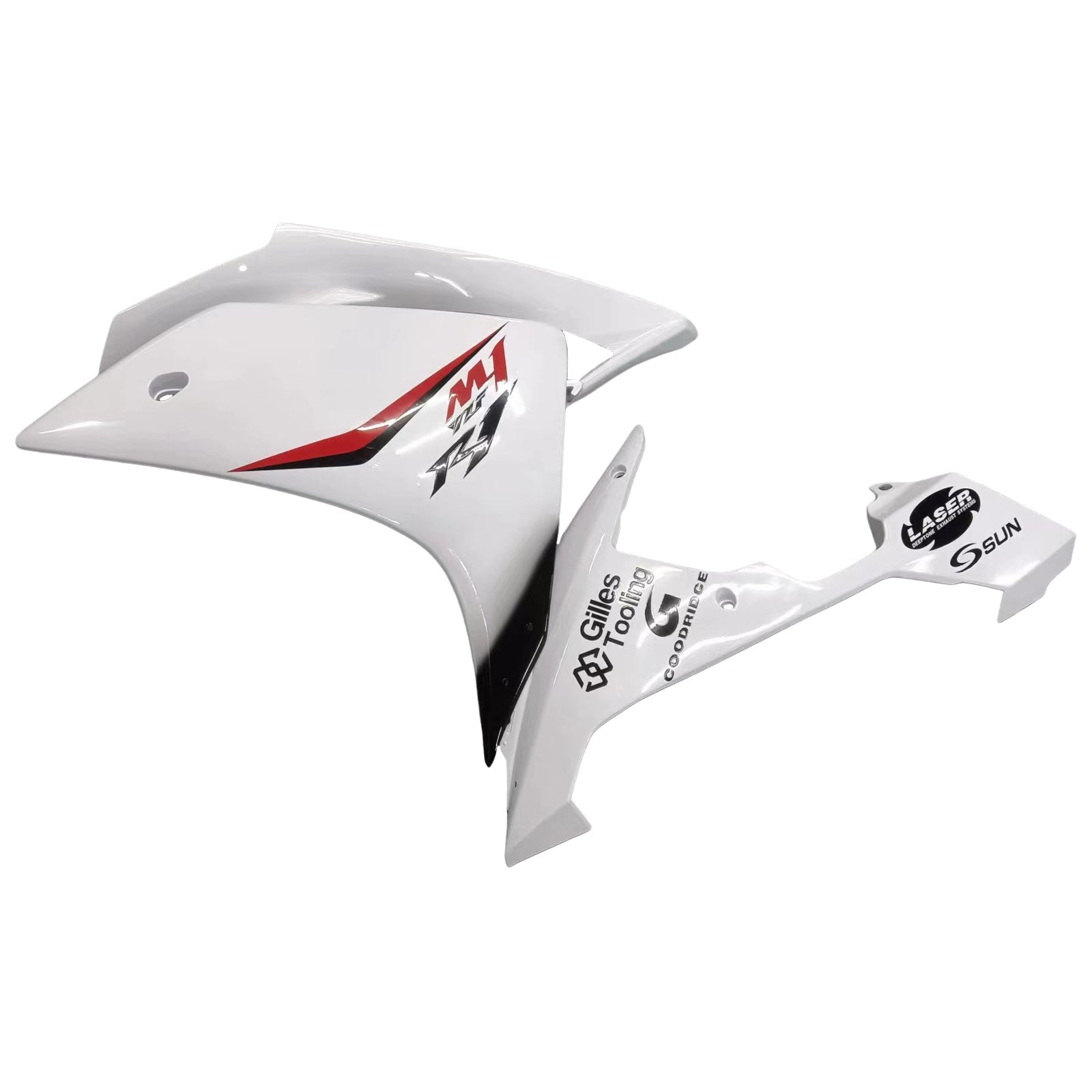 Amotopart 2007-2008 Yamaha YZF 1000 R1 blanc avec kit de carénage logo