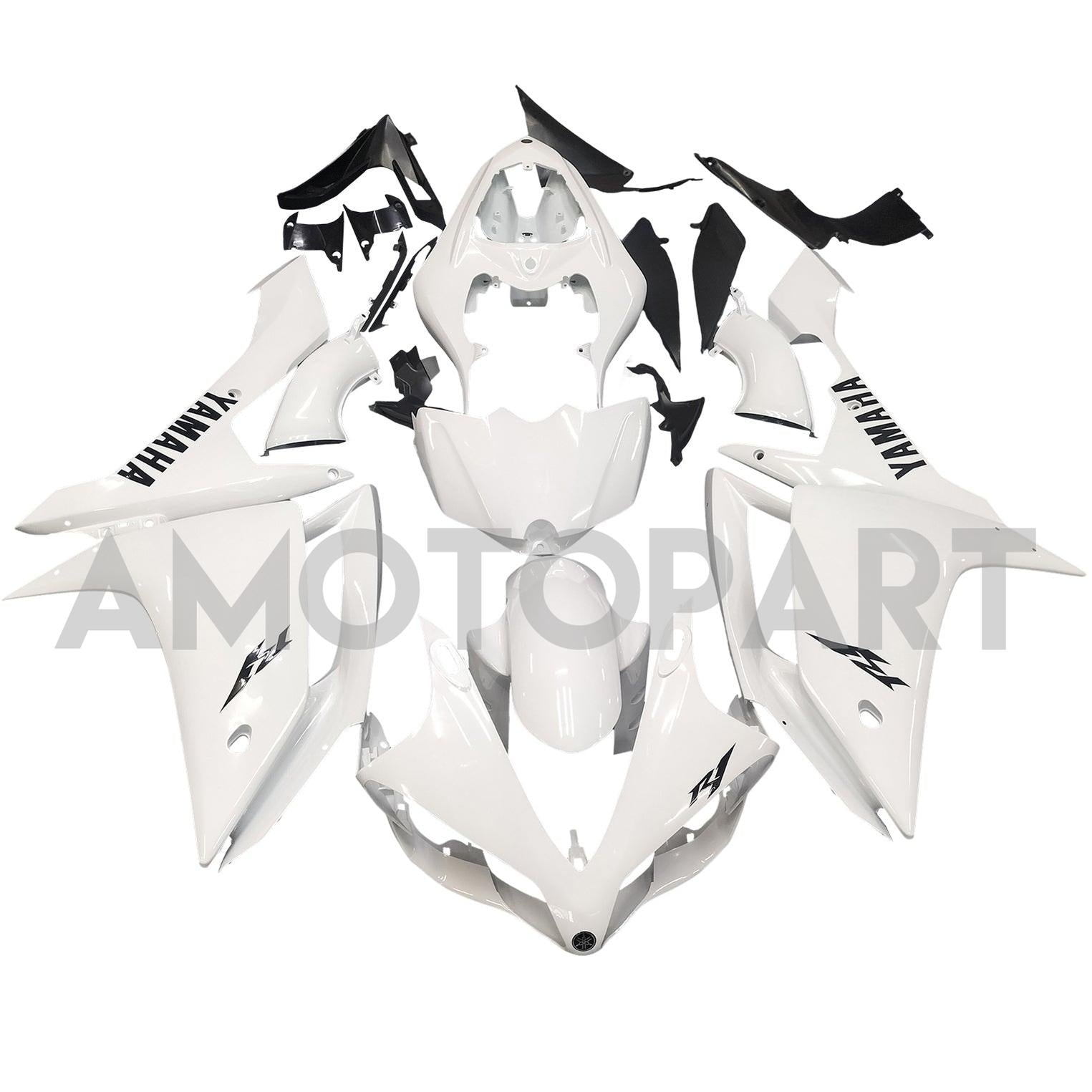 Amotopart Yamaha 2007-2008 YZF 1000 R1 White Fairing Kit