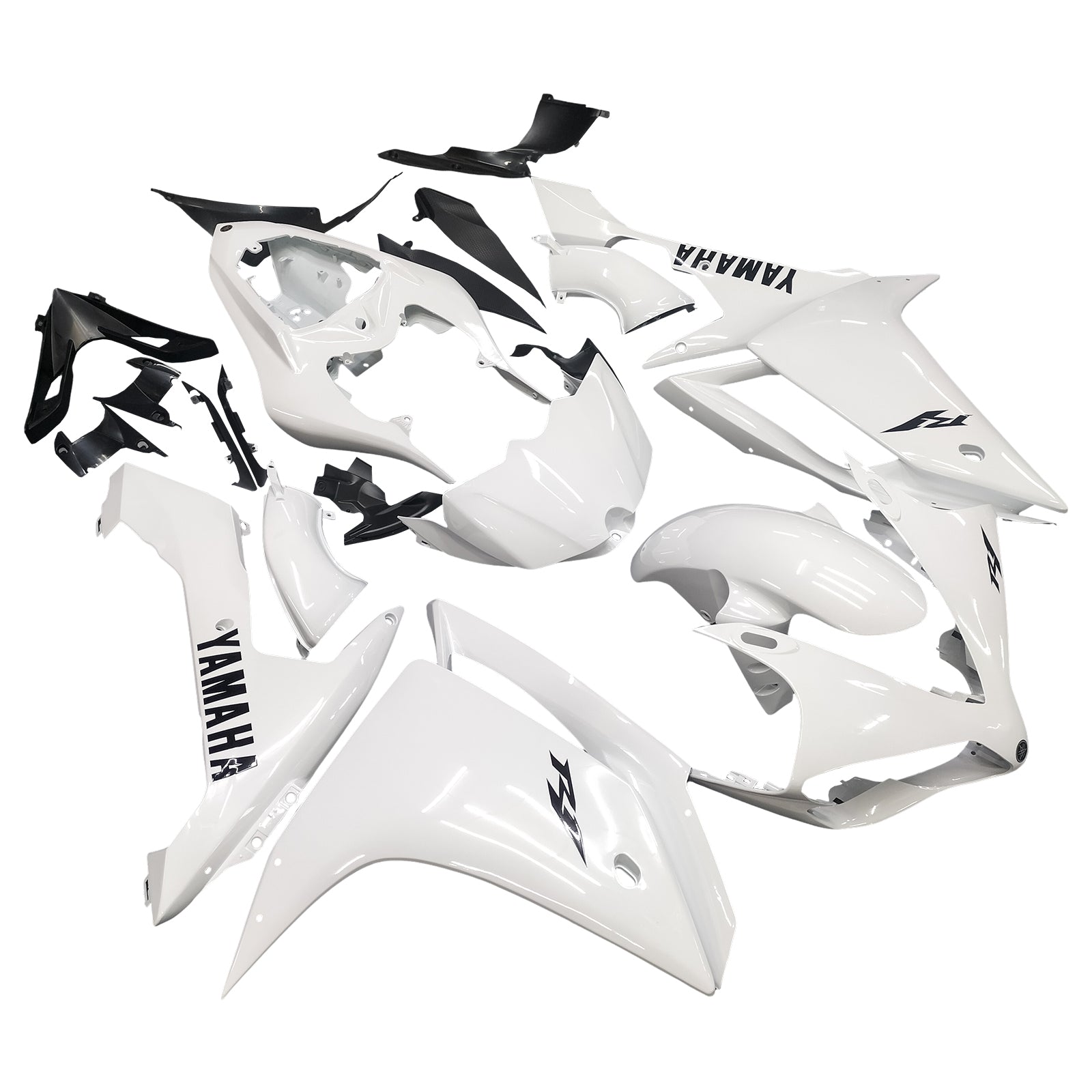 Amotopart Yamaha 2007-2008 YZF 1000 R1 White Fairing Kit