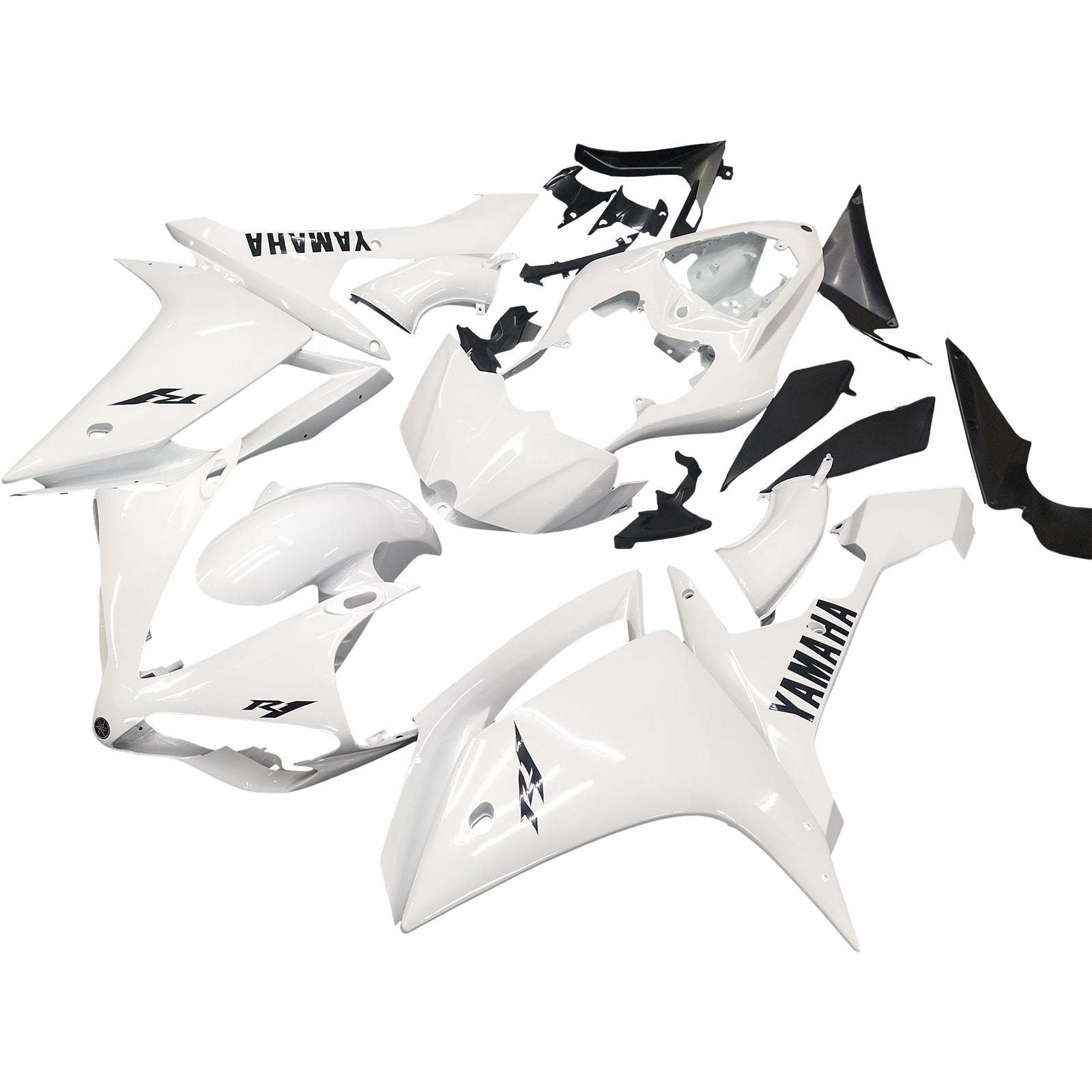 Amotopart Yamaha 2007-2008 YZF 1000 R1 White Fairing Kit