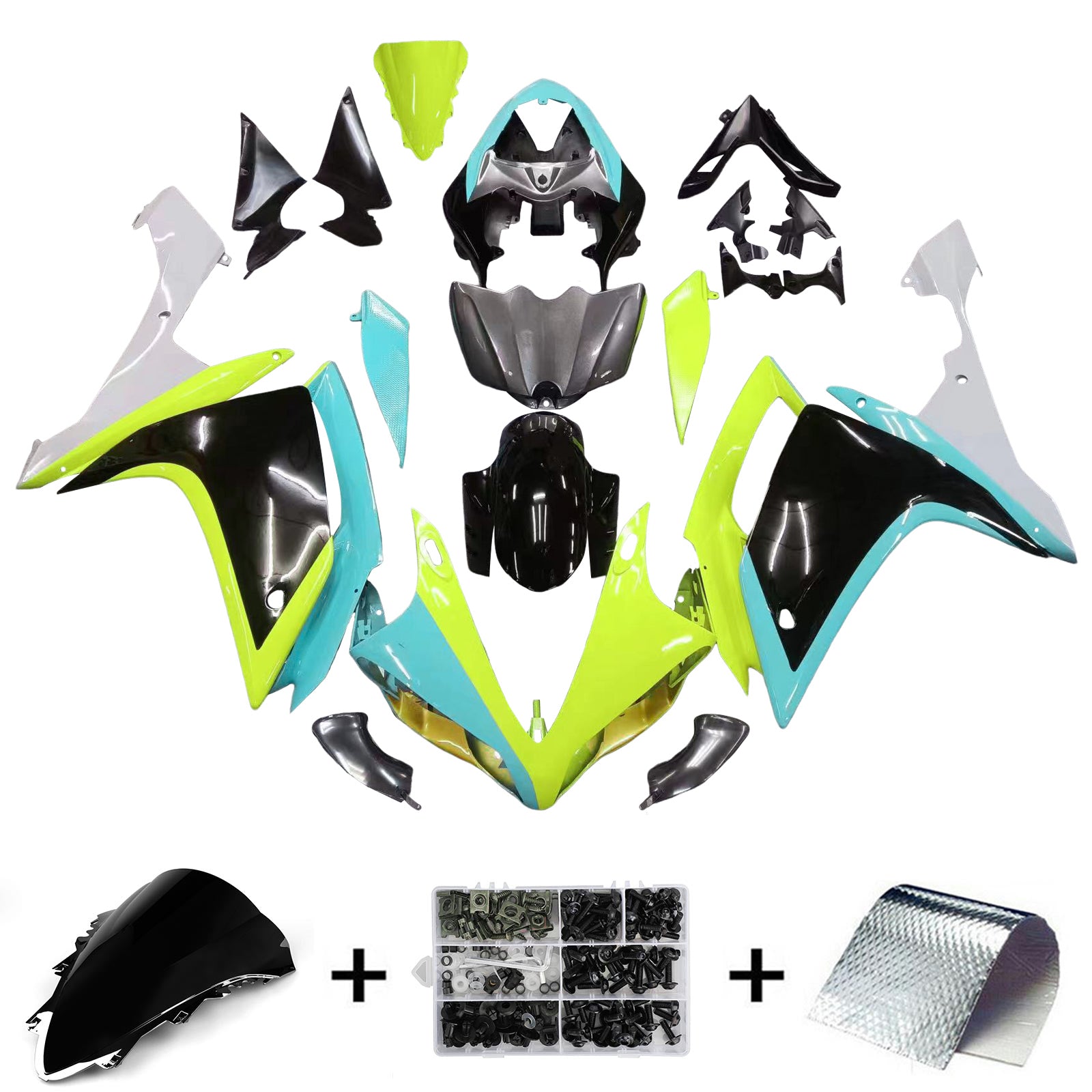 Injection Fairing Kit Bodywork Plastic ABS fit For Yamaha YZF 1000 R1 2007-2008