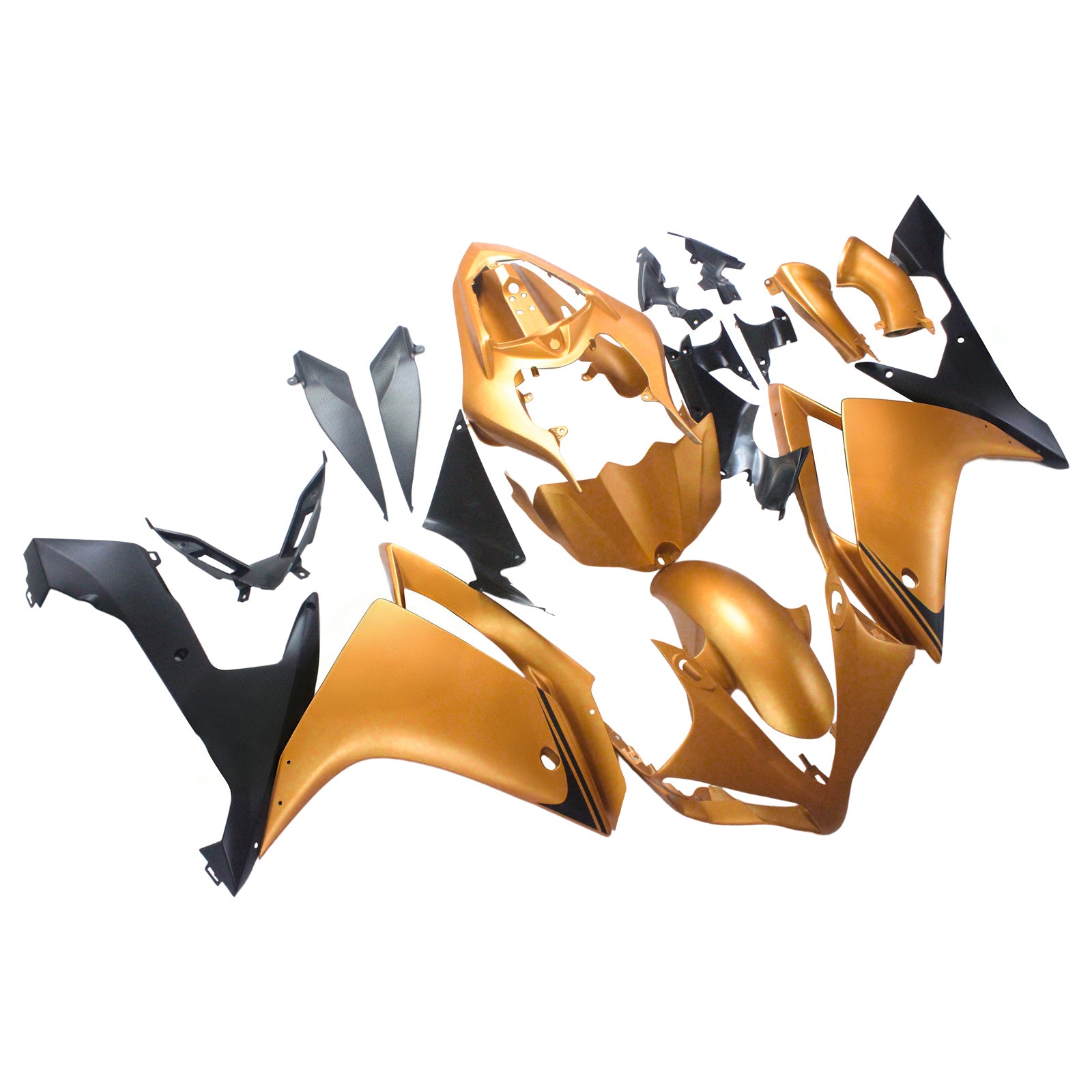 Amotopart Yamaha 2007-2008 YZF 1000 R1 Orange Golden Fairing Kit