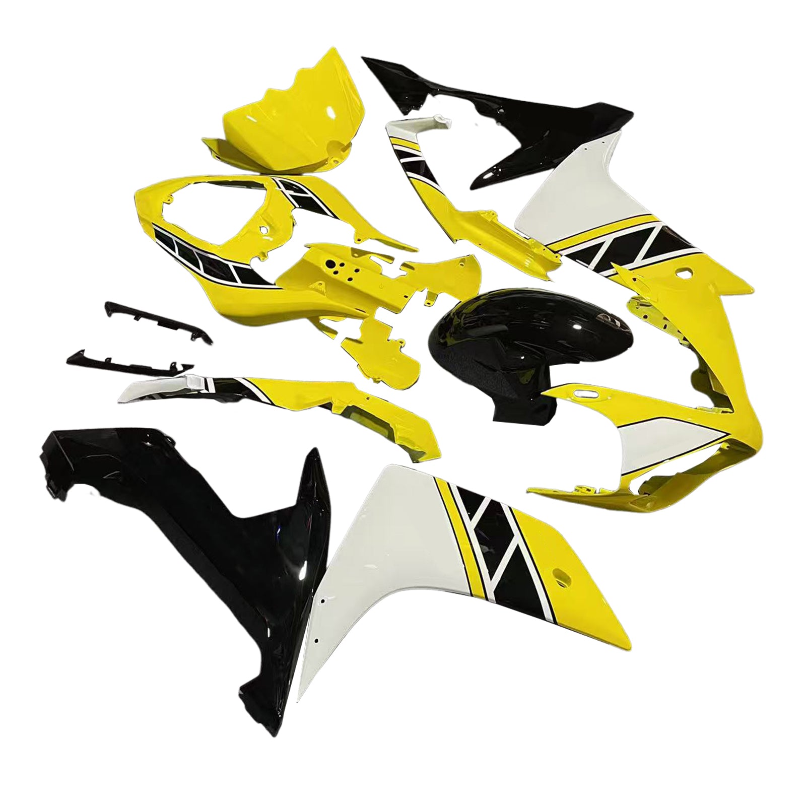 Amotopart Yamaha 2007-2008 YZF 1000 R1 Yellow Fairing Kit