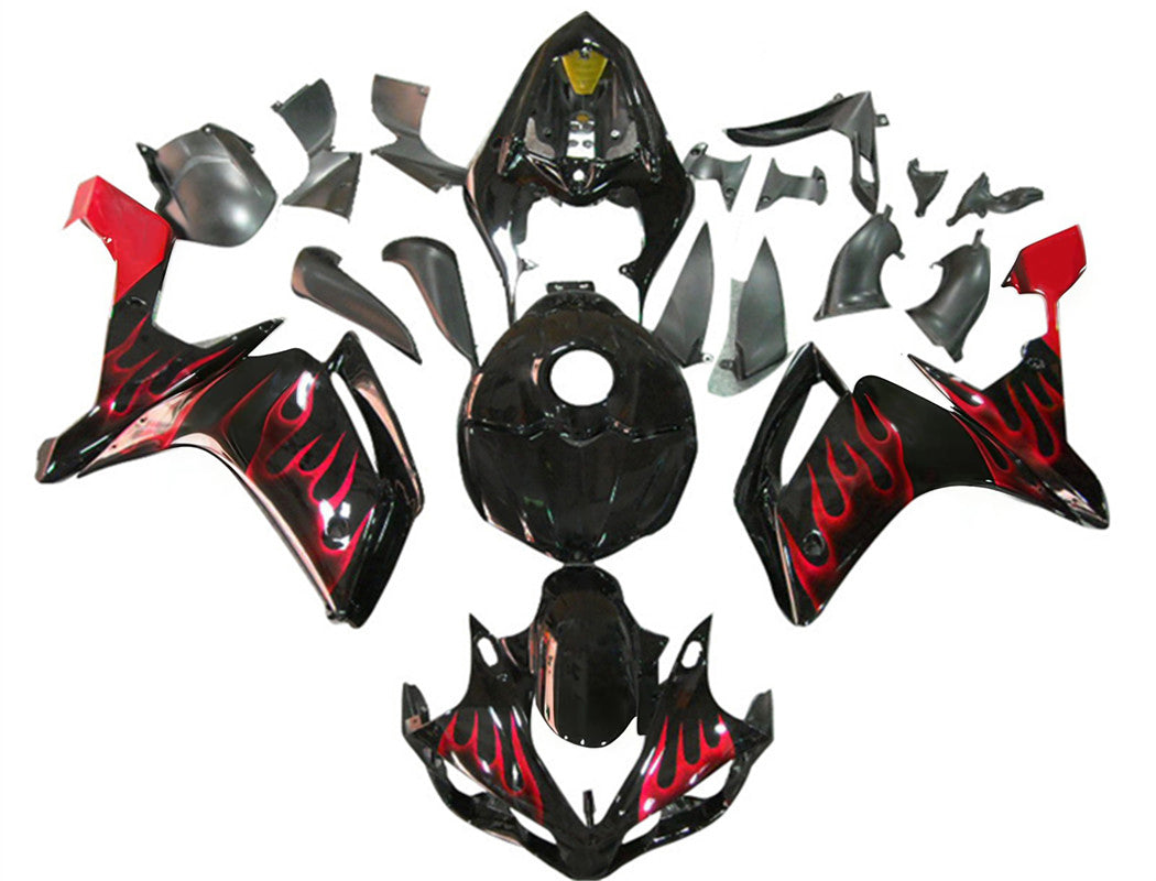 Amotopart Yamaha YZF 1000 R1 2007-2008 Red Flame Fairing Kit
