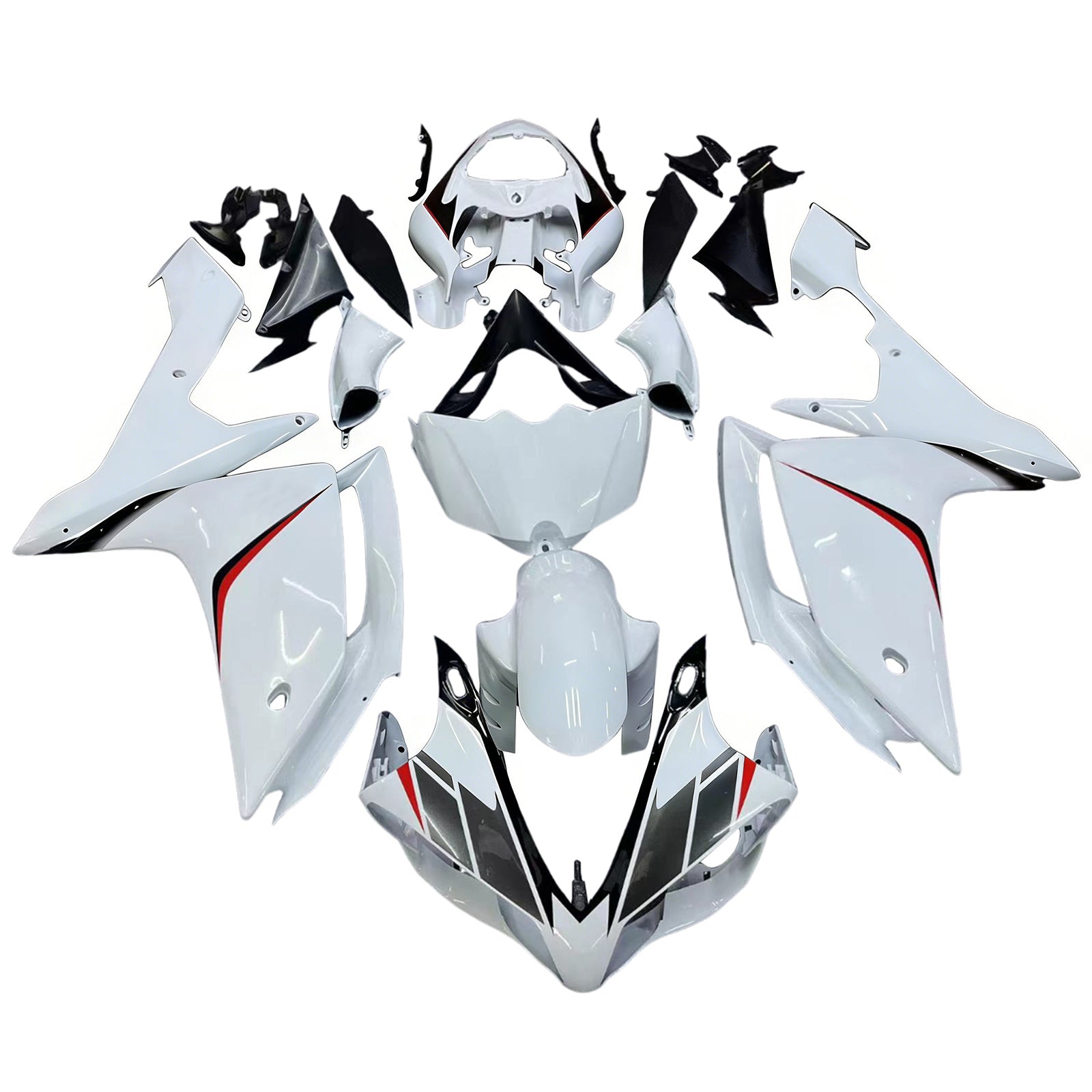 Amotopart Yamaha YZF 1000 R1 2007-2008 White Fairing Kit