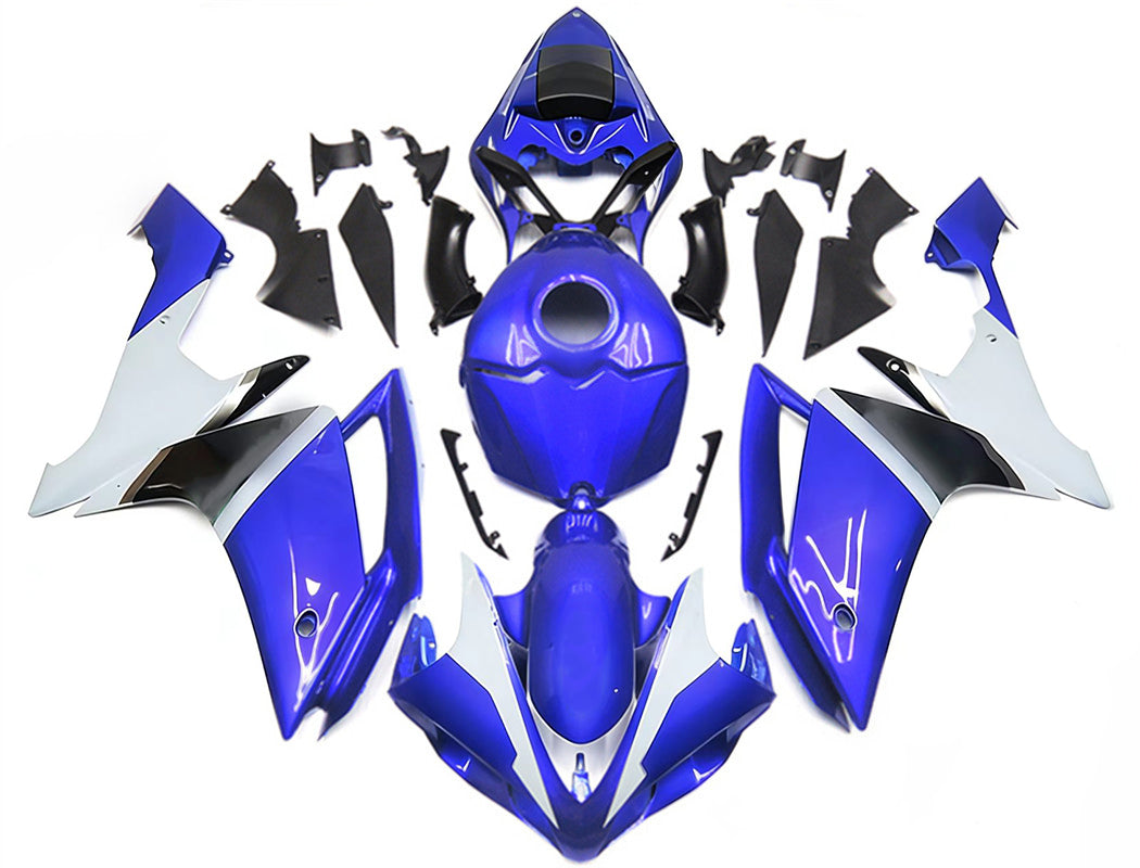 Amotopart Yamaha YZF 1000 R1 2007-2008 Blau&Wweißes Verkleidungsset