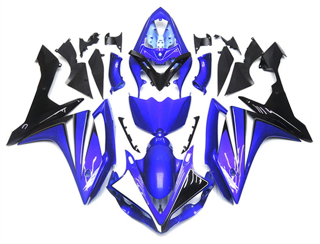Amotopart 2007–2008 Yamaha YZF 1000 R1 Blau&Schwarzes Style2 Verkleidungsset