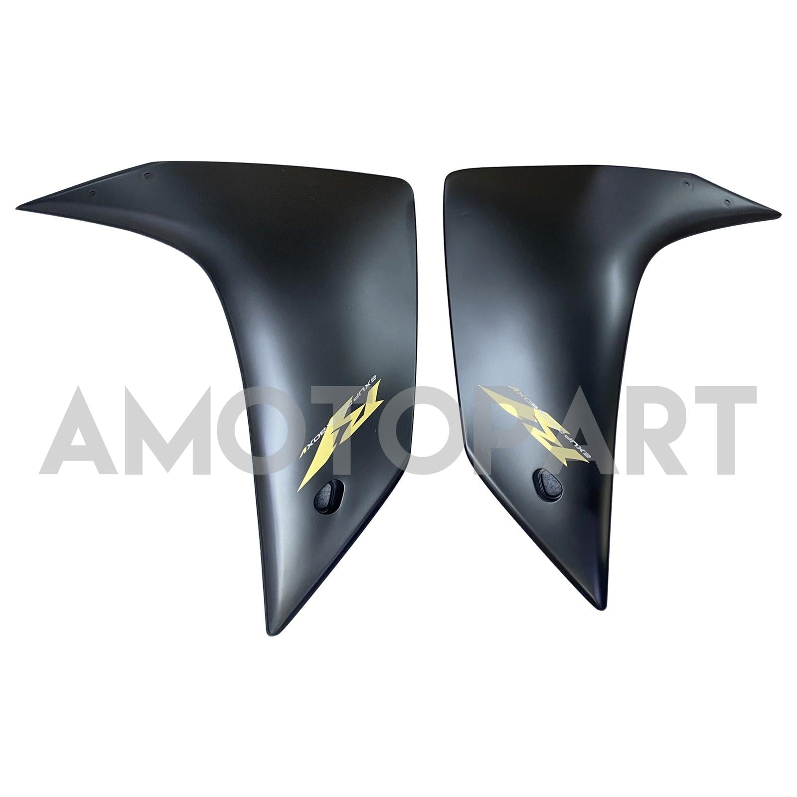 Amotopart 2007-2008 Yamaha YZF 1000 R1 Gloss Black with Matte Grey Fairing Kit