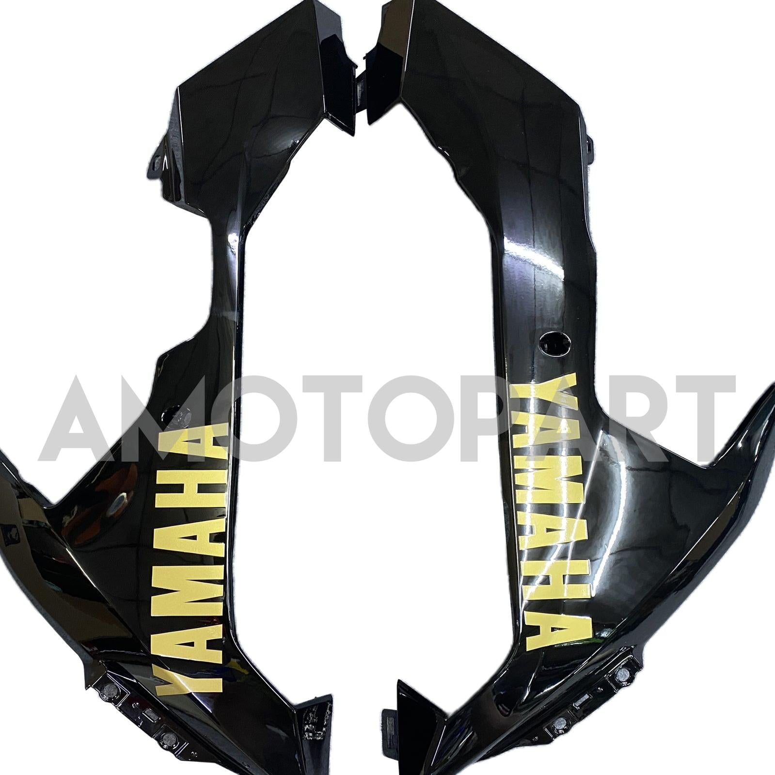 Amotopart 2007-2008 Yamaha YZF 1000 R1 Gloss Black with Matte Grey Fairing Kit
