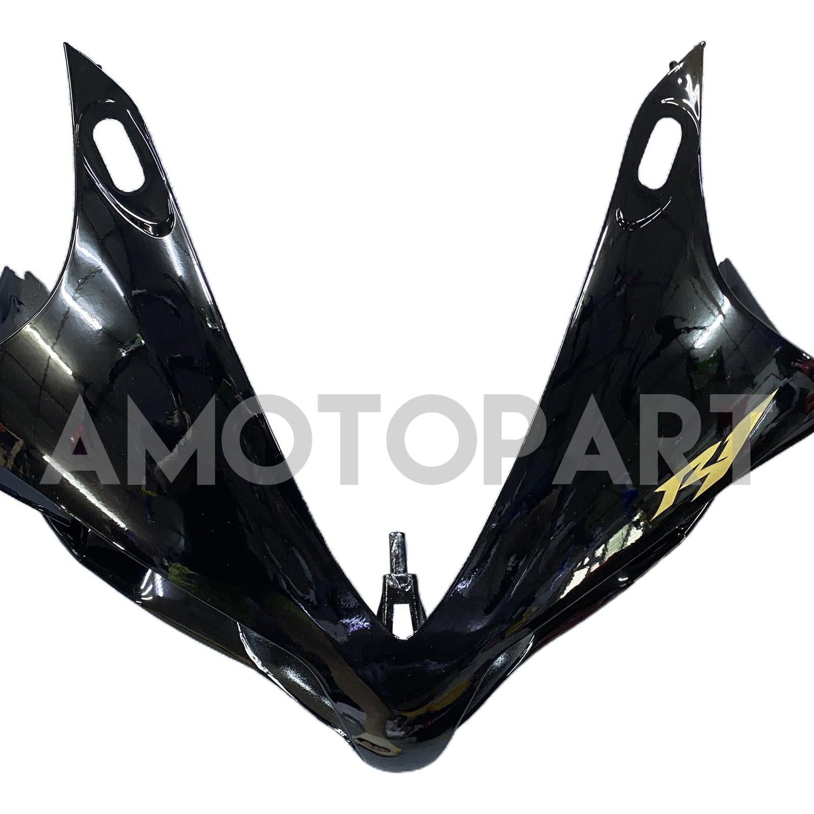 Amotopart 2007-2008 Yamaha YZF 1000 R1 Gloss Black with Matte Grey Fairing Kit