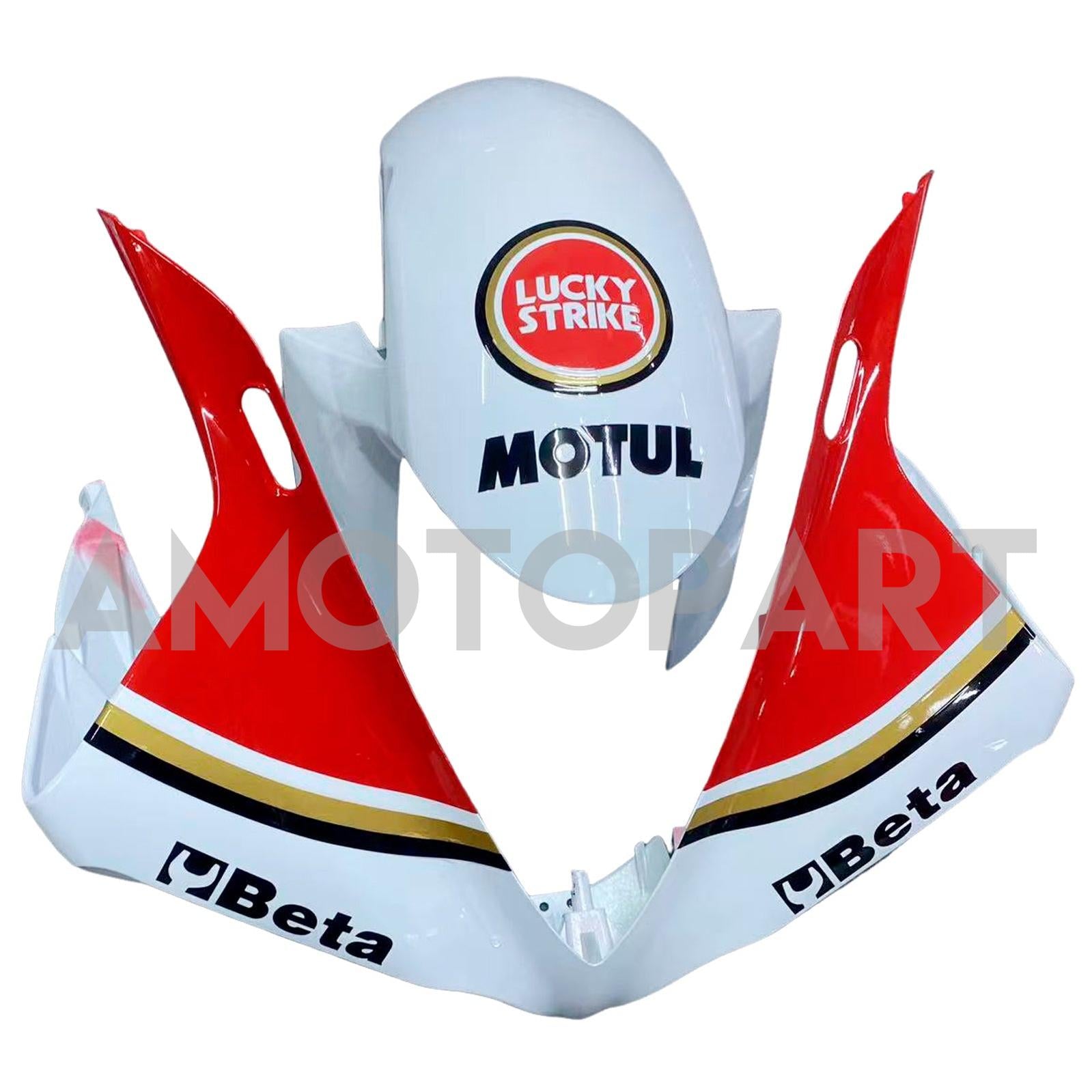 Amotopart 2009-2011 Yamaha YZF 1000 R1 White&Red Lucky Strike Style4 Fairing Kit
