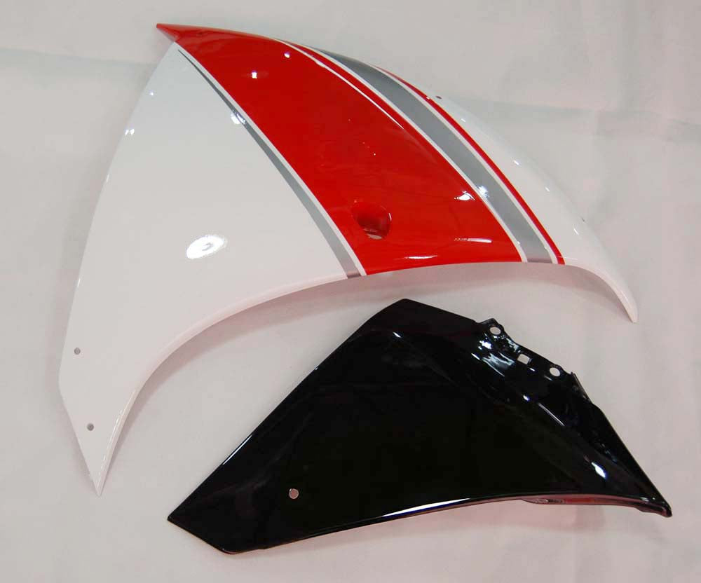 Amotopart 2009-2011 Yamaha YZF 1000 R1 White&Red Style2 Fairing Kit