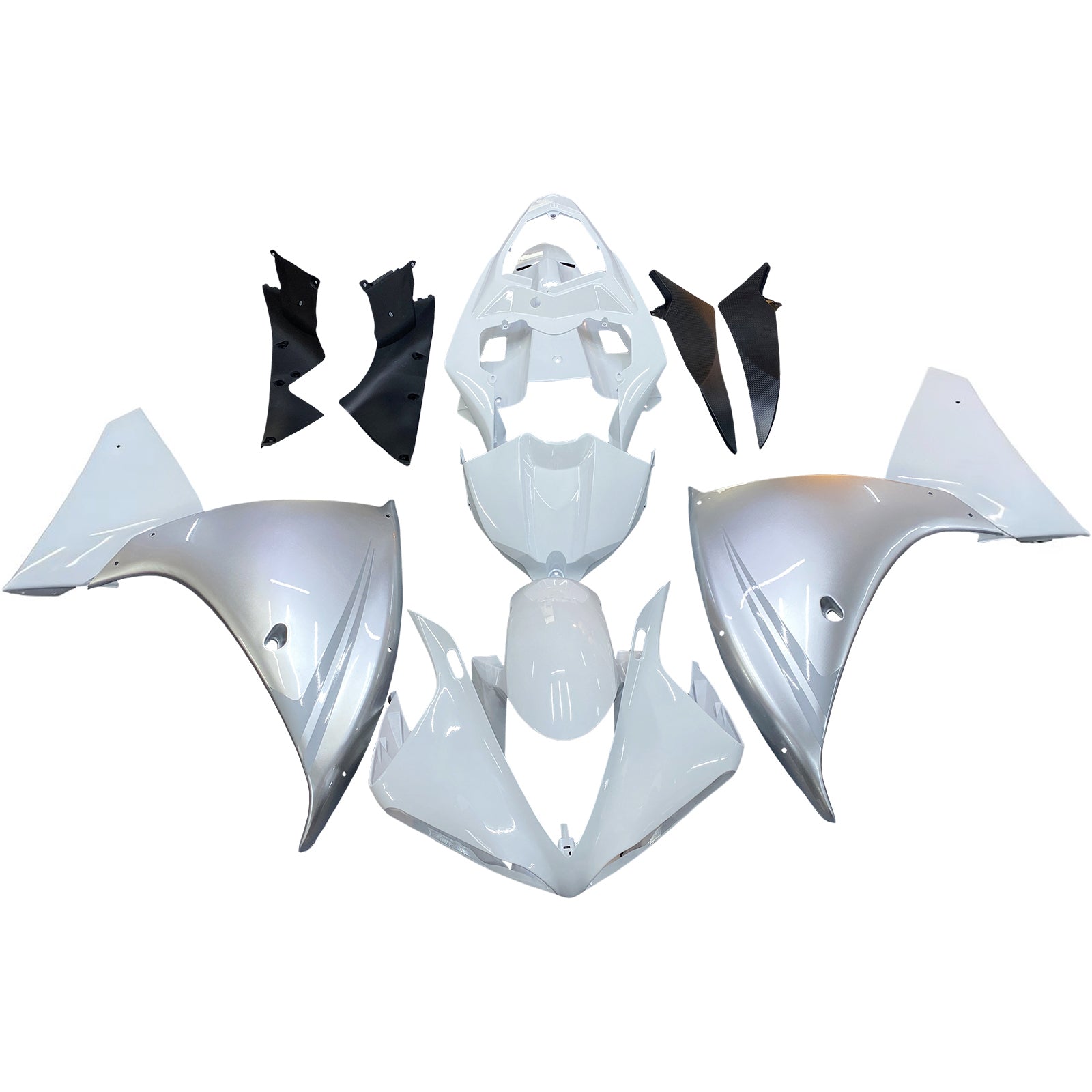 Amotopart 2009-2011 Yamaha YZF 1000 R1 Bianco&SKit di carenatura fegato