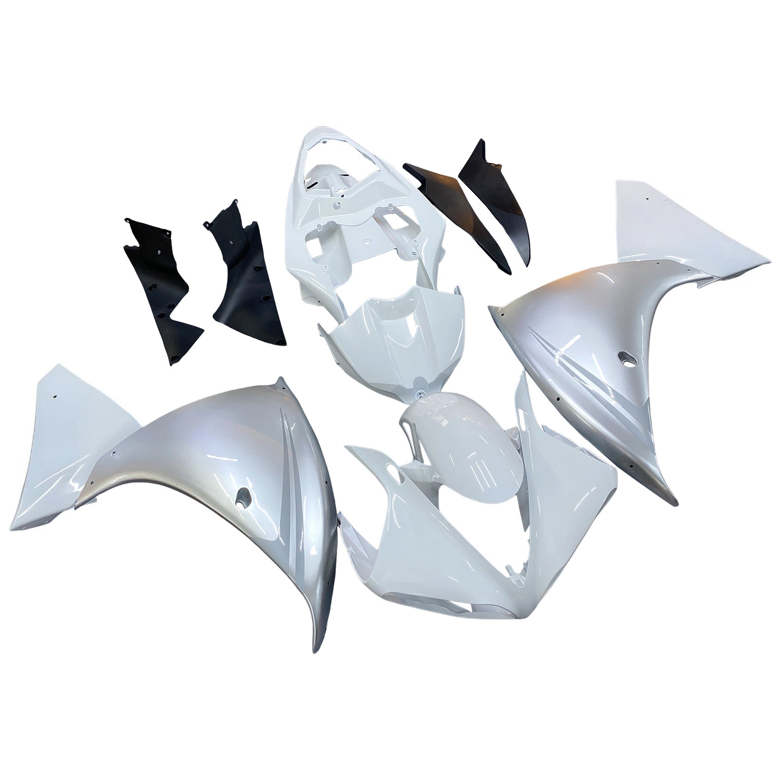 Amotopart 2009-2011 Yamaha YZF 1000 R1 White&SSada pro kapotáž jater