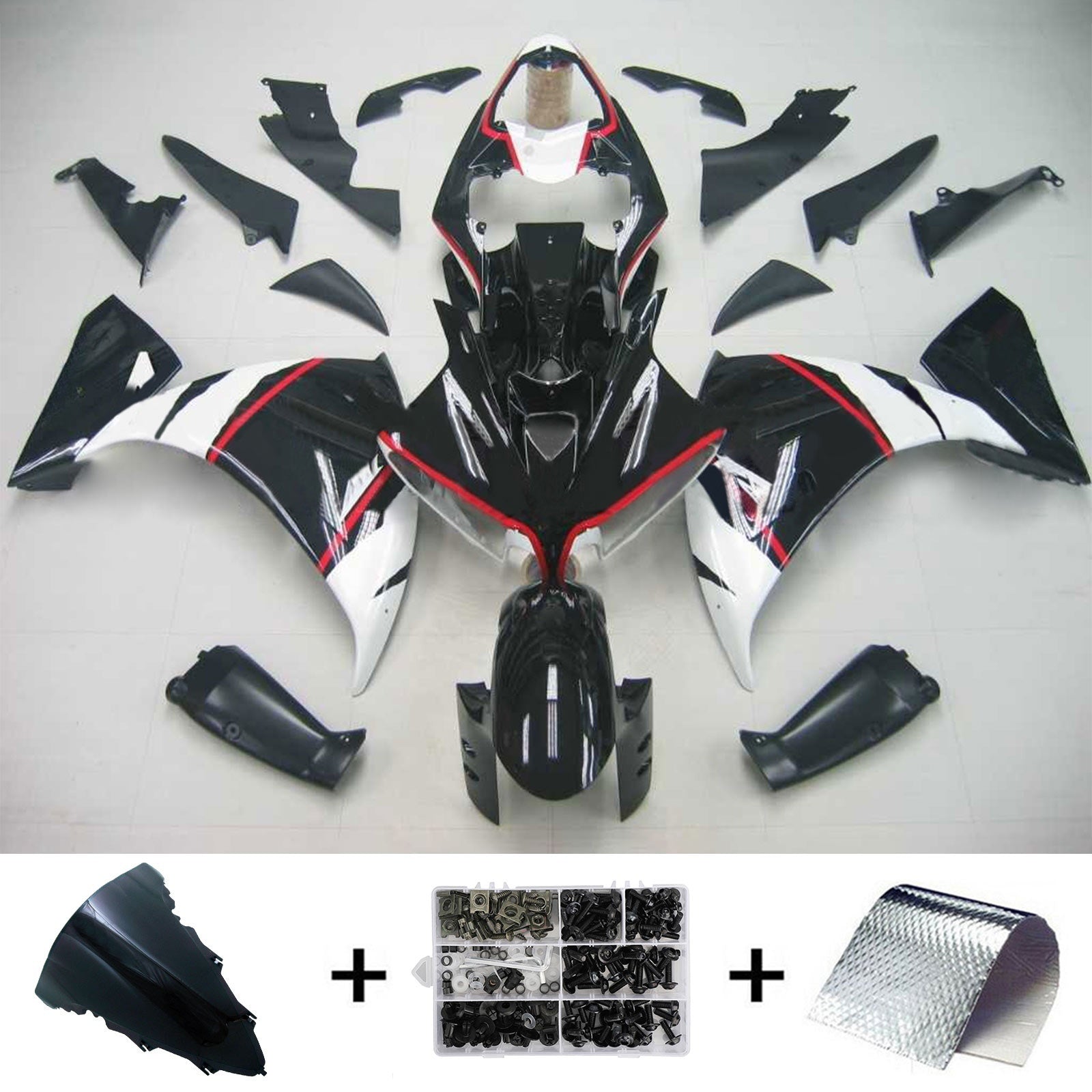 Injection Fairing Kit Bodywork Plastic ABS fit For Yamaha YZF 1000 R1 2009-2011