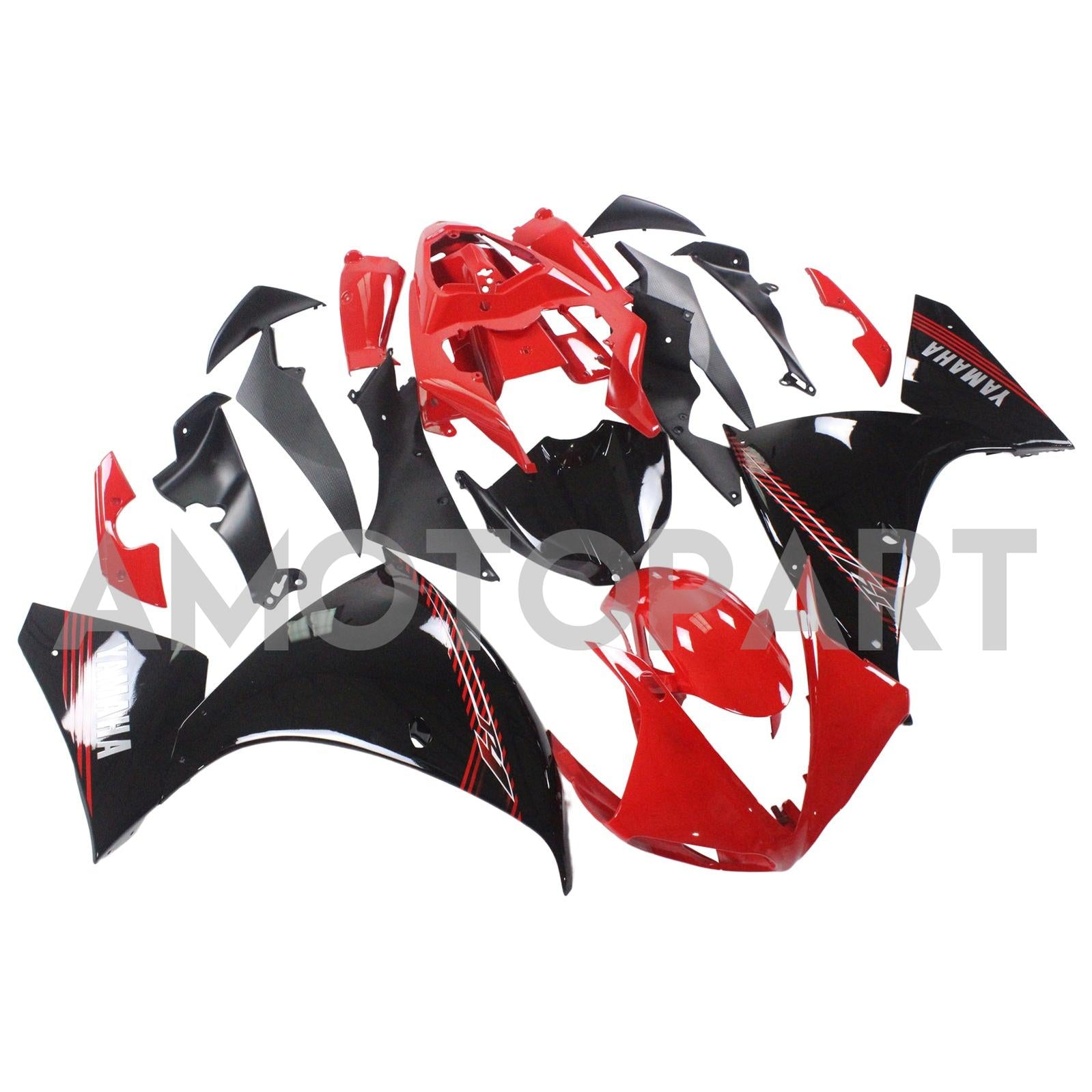 Amotopart Yamaha 2009-2011 YZF 1000 R1 Red Black Fairing Kit