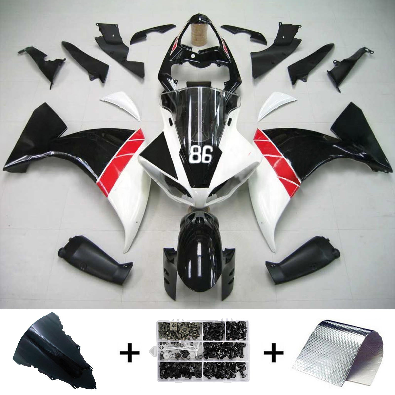 Injection Fairing Kit Bodywork Plastic ABS fit For Yamaha YZF 1000 R1 2009-2011