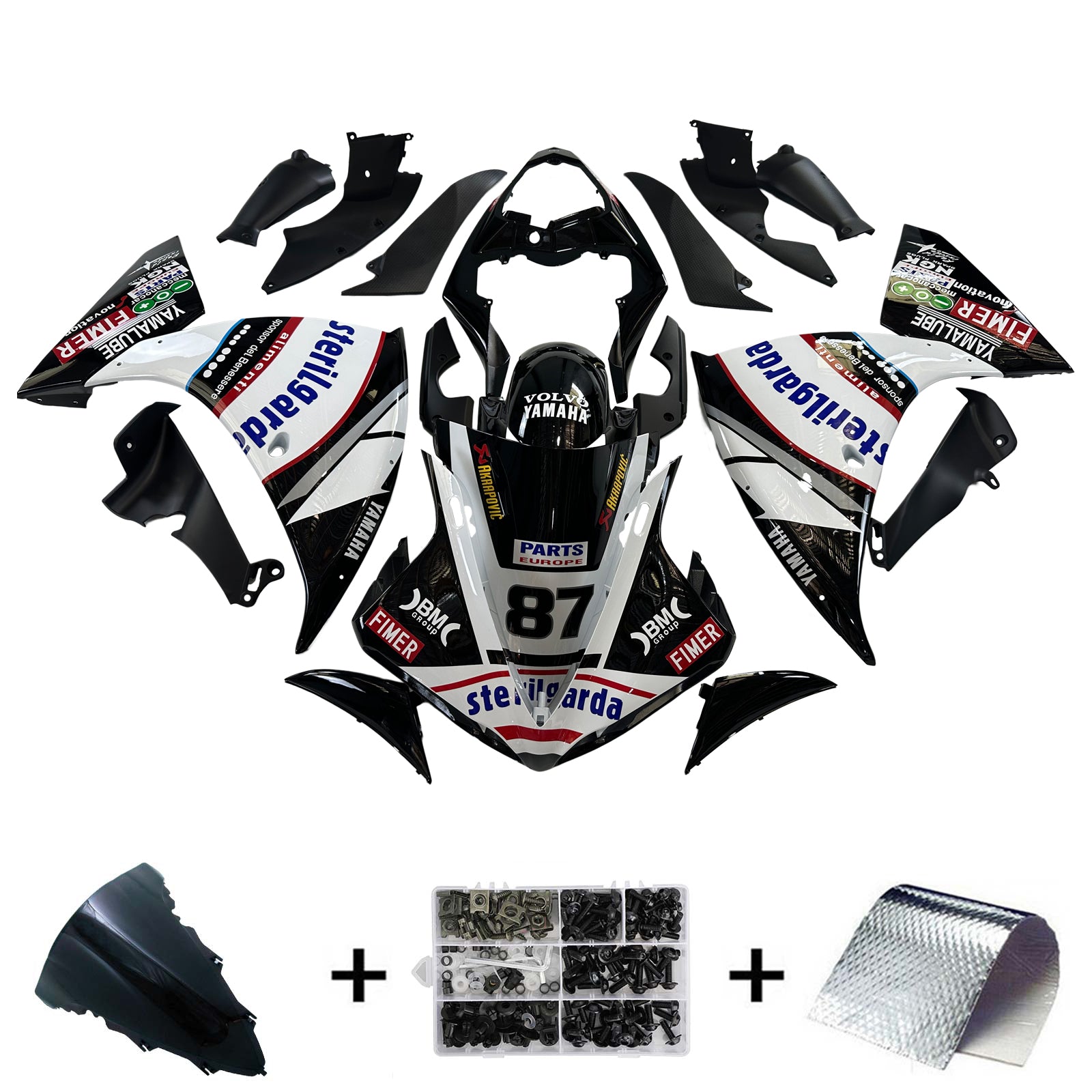 Amotopart Yamaha 2009-2011 YZF 1000 R1 Fairing Kit