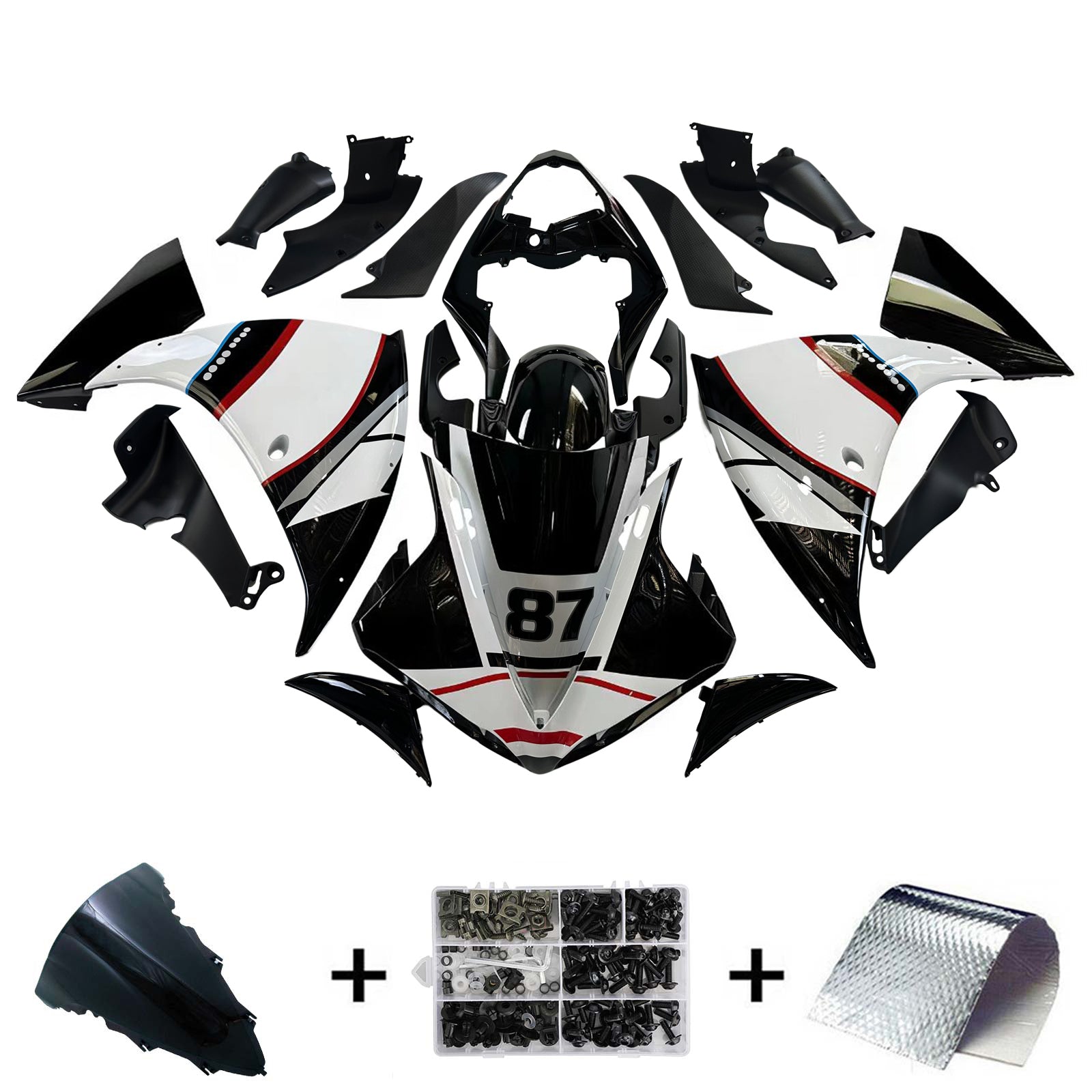 Amotopart Yamaha 2009-2011 YZF 1000 R1 Fairing Kit
