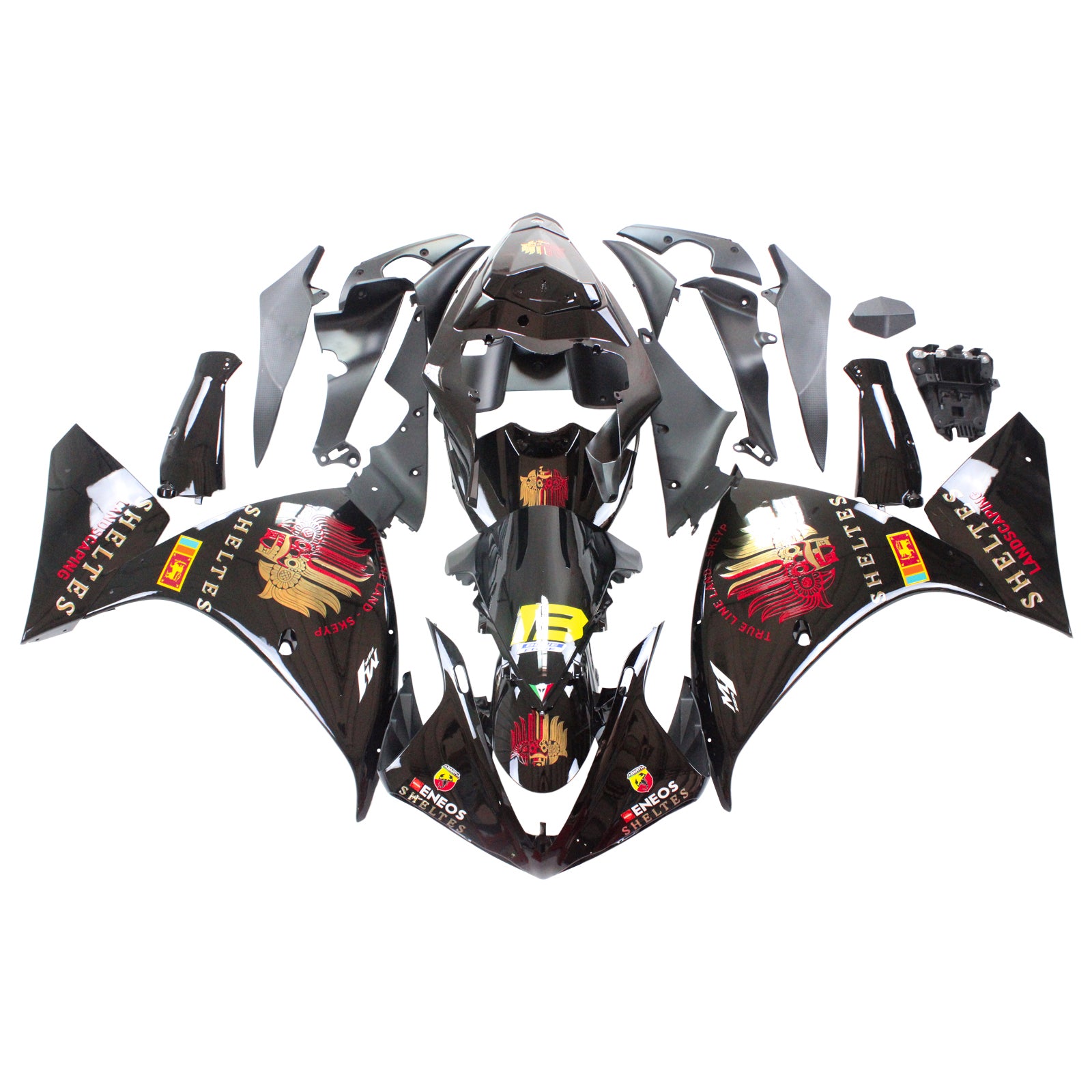 Amotopart 2009-2011 YZF 1000 R1 Yamaha Kit carena nera