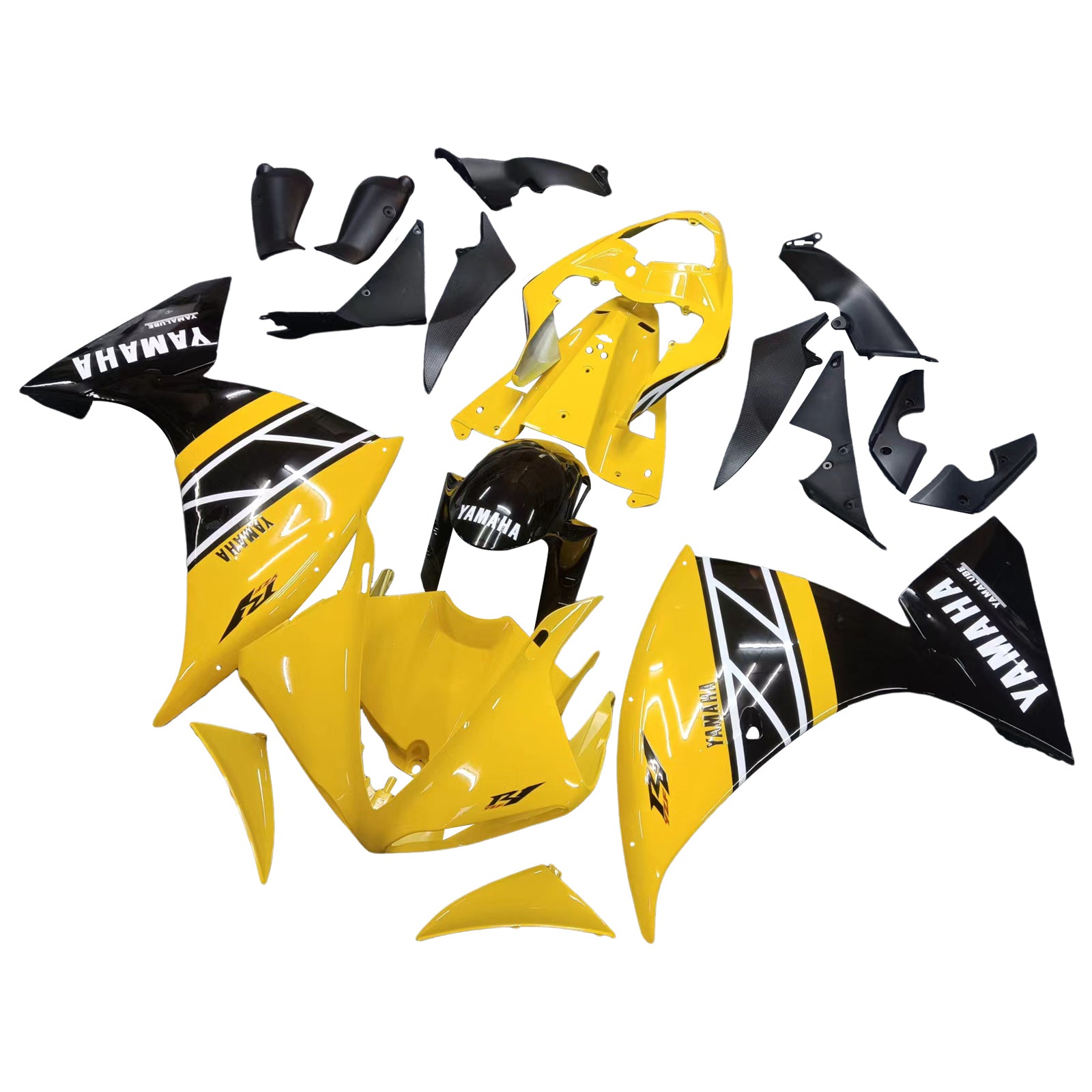 Amotopart 2009-2011 Yamaha YZF 1000 R1 Yellow&Black Fairing Kit