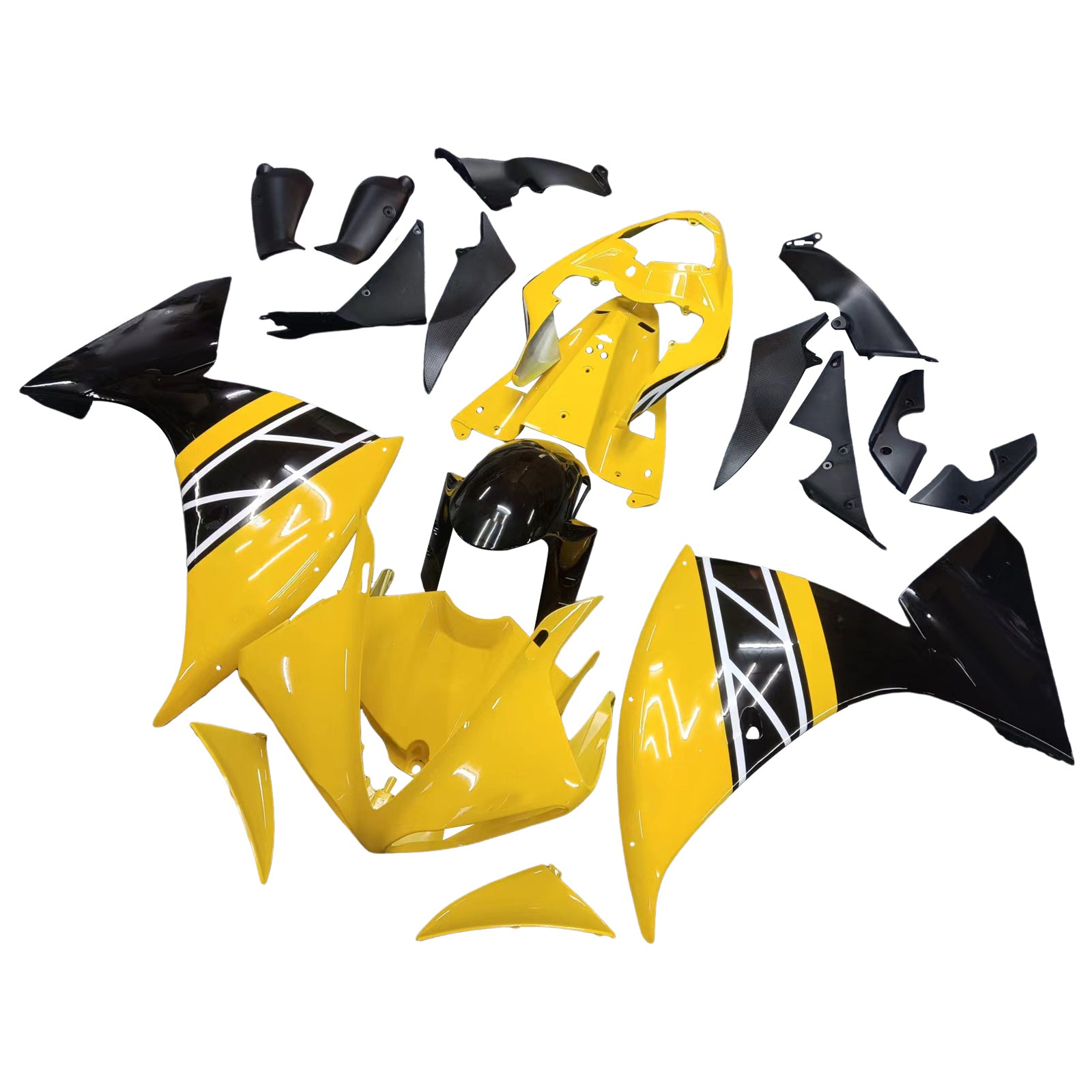 Amotopart 2009-2011 Yamaha YZF 1000 R1 Yellow&Black Fairing Kit