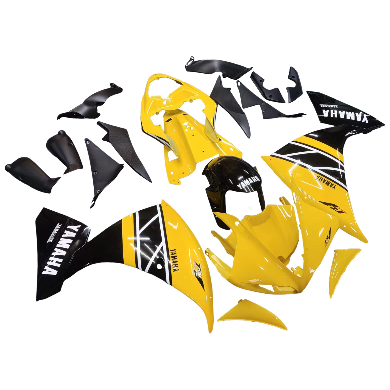 Amotopart 2009-2011 Yamaha YZF 1000 R1 Yellow&Black Fairing Kit