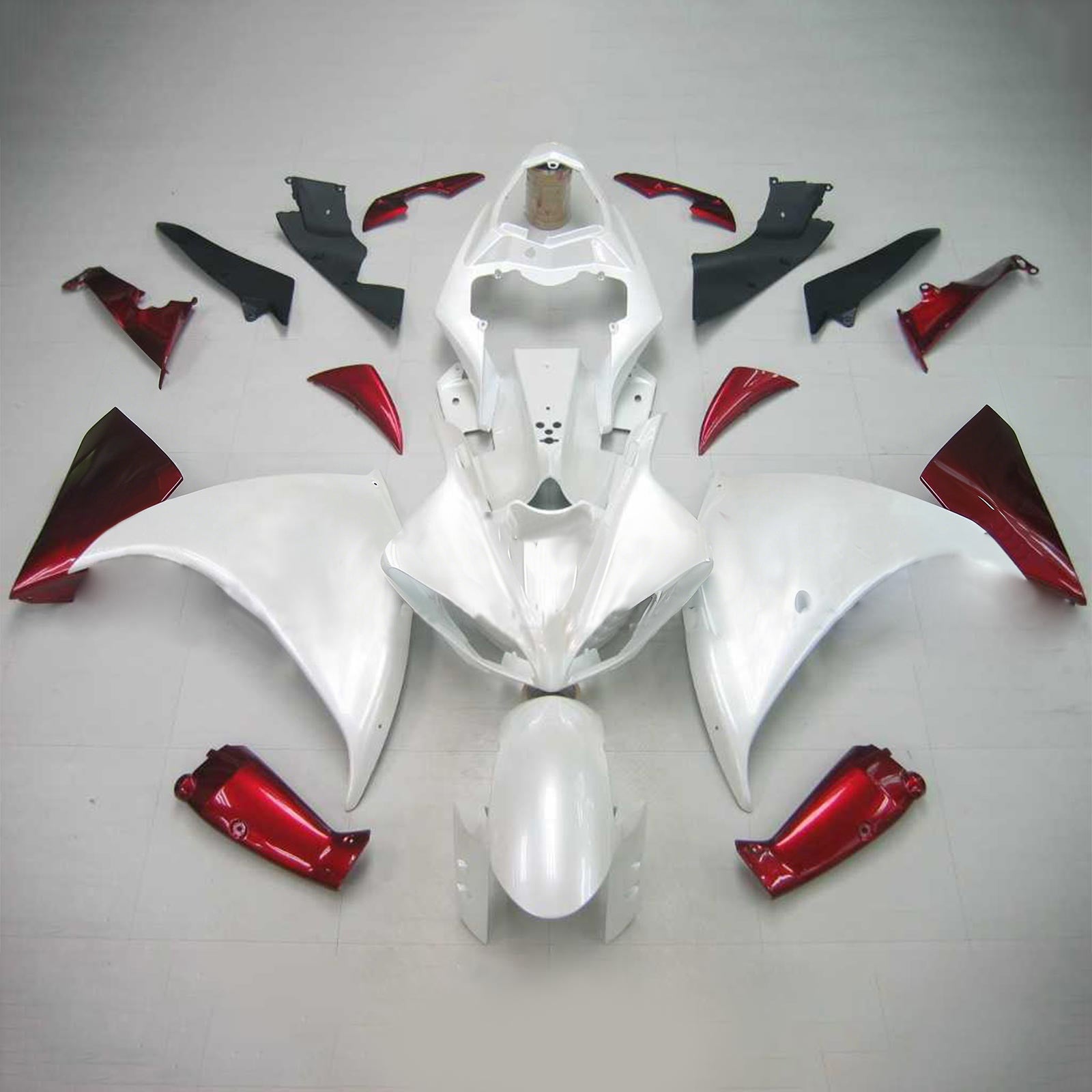 Amotopart Yamaha 2009-2011 YZF 1000 R1 White Fairing Kit