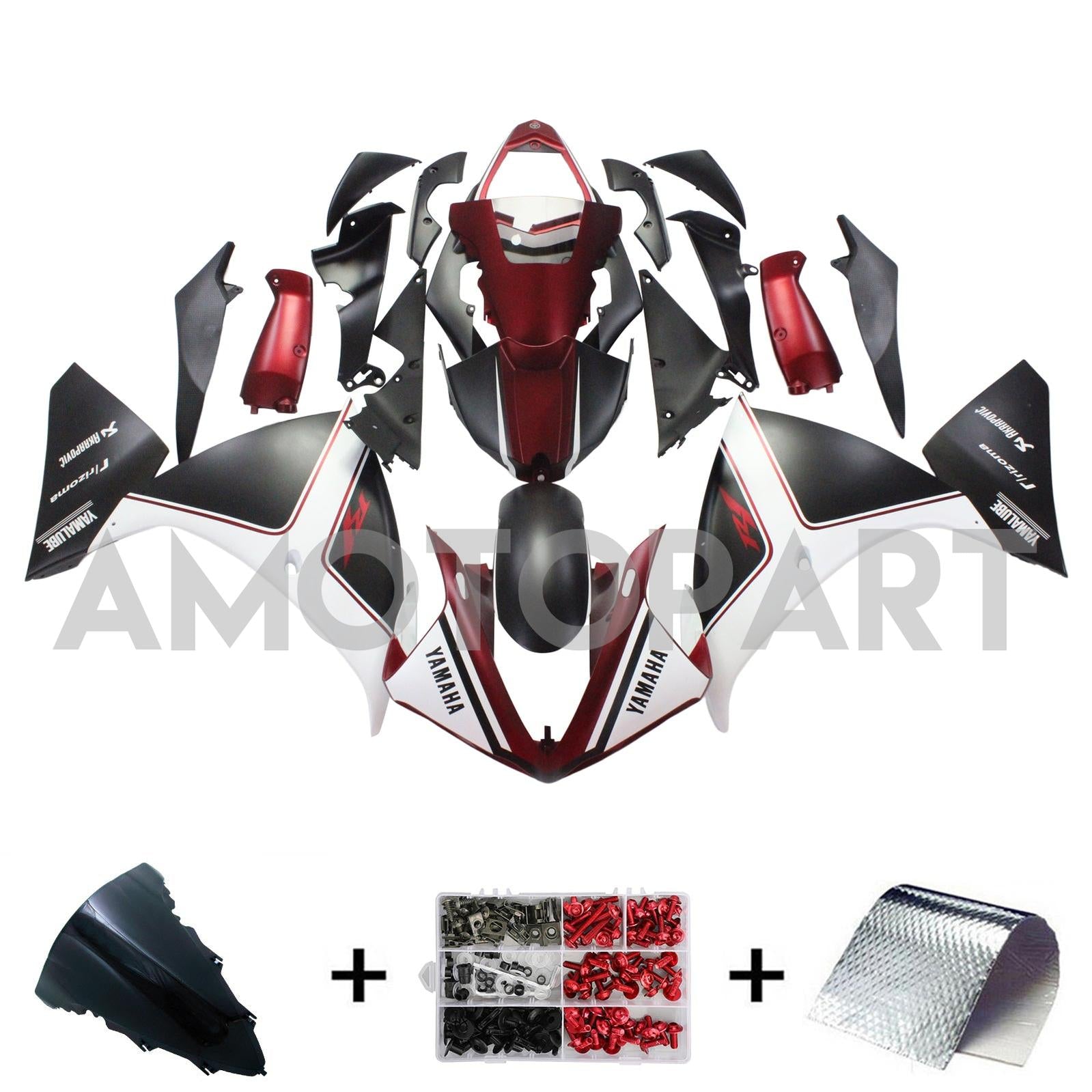Amotopart Yamaha 2009-2011 YZF 1000 R1 Fairing Kit