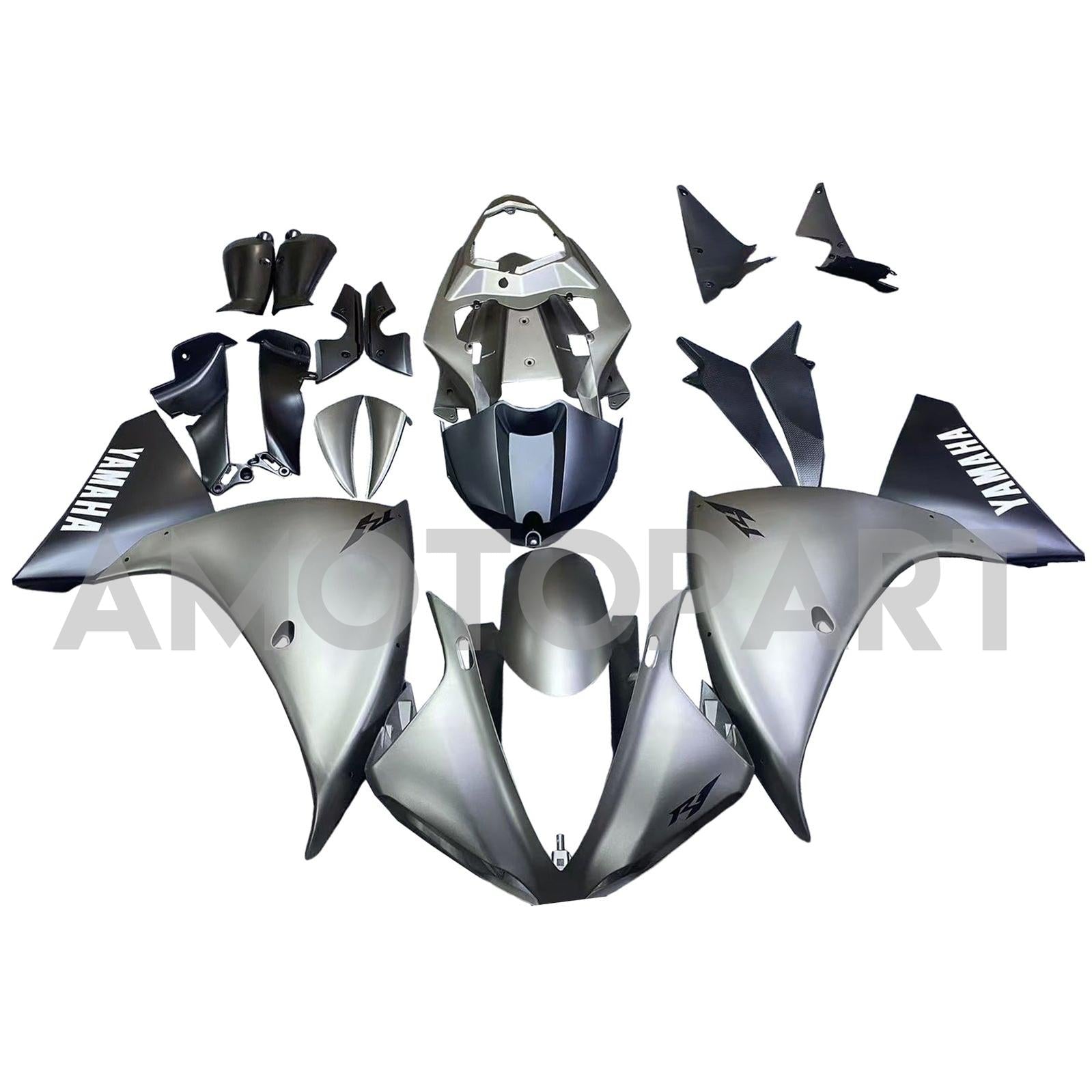 Amotopart Yamaha YZF 1000 R1 2009-2011 Grey Fairing Kit