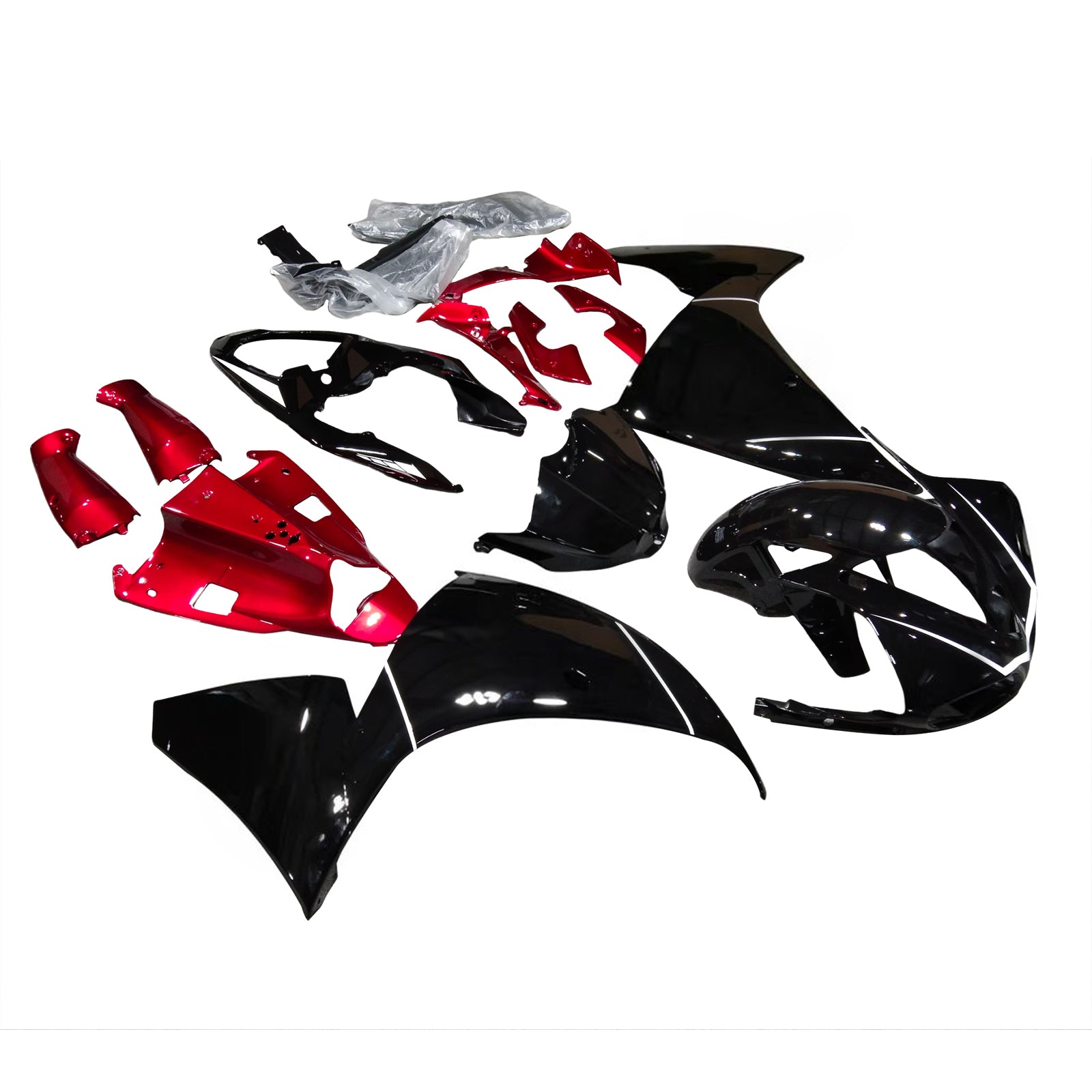 Amotopart Yamaha YZF 1000 R1 2009-2011 Black&Red Fairing Kit