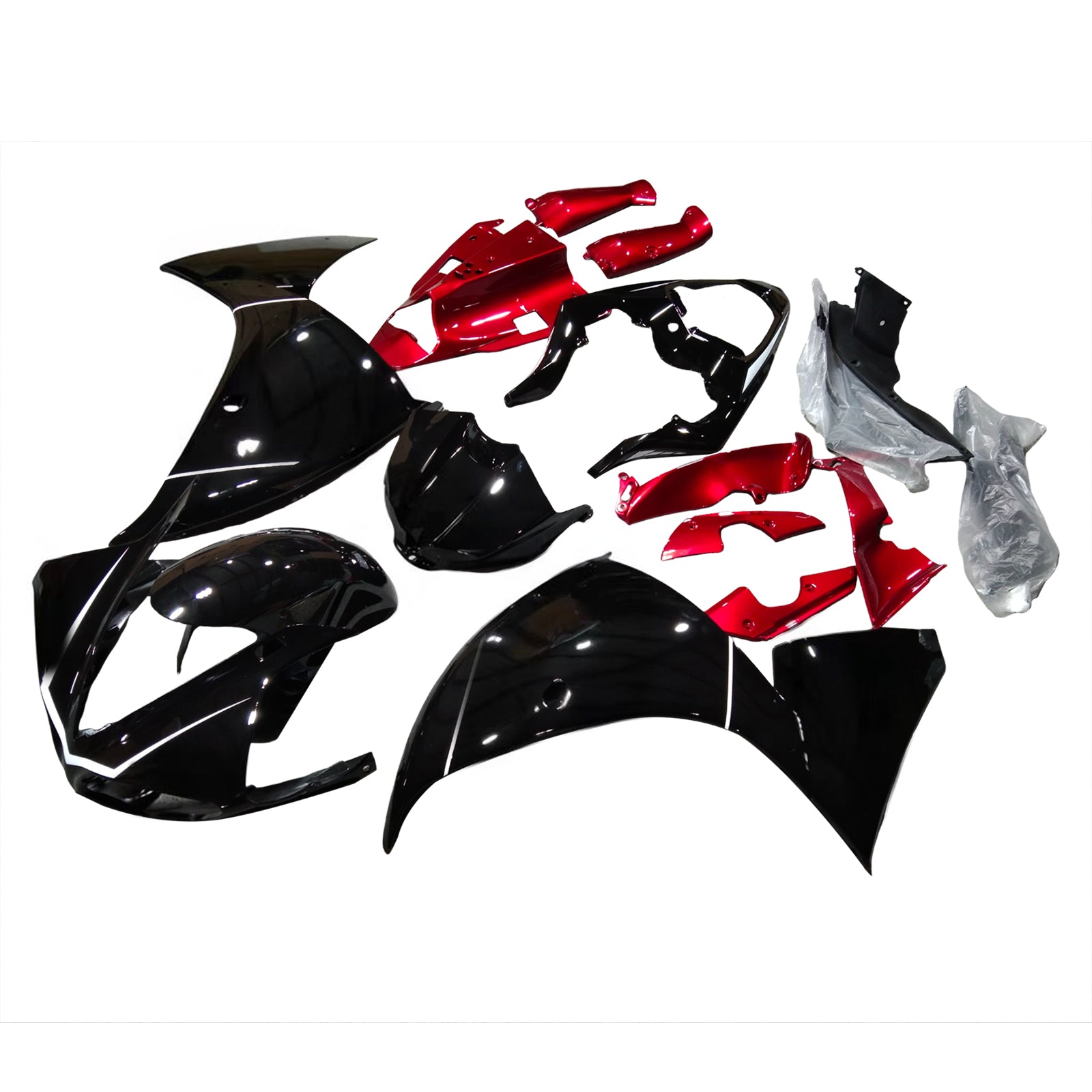 Amotopart Yamaha YZF 1000 R1 2009-2011 Black&Red Fairing Kit