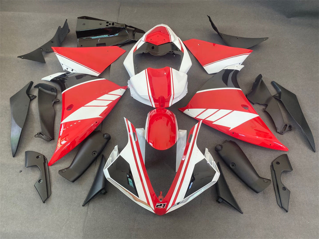 Amotopart Yamaha YZF 1000 R1 2009-2011 Rot&Weißes Verkleidungsset