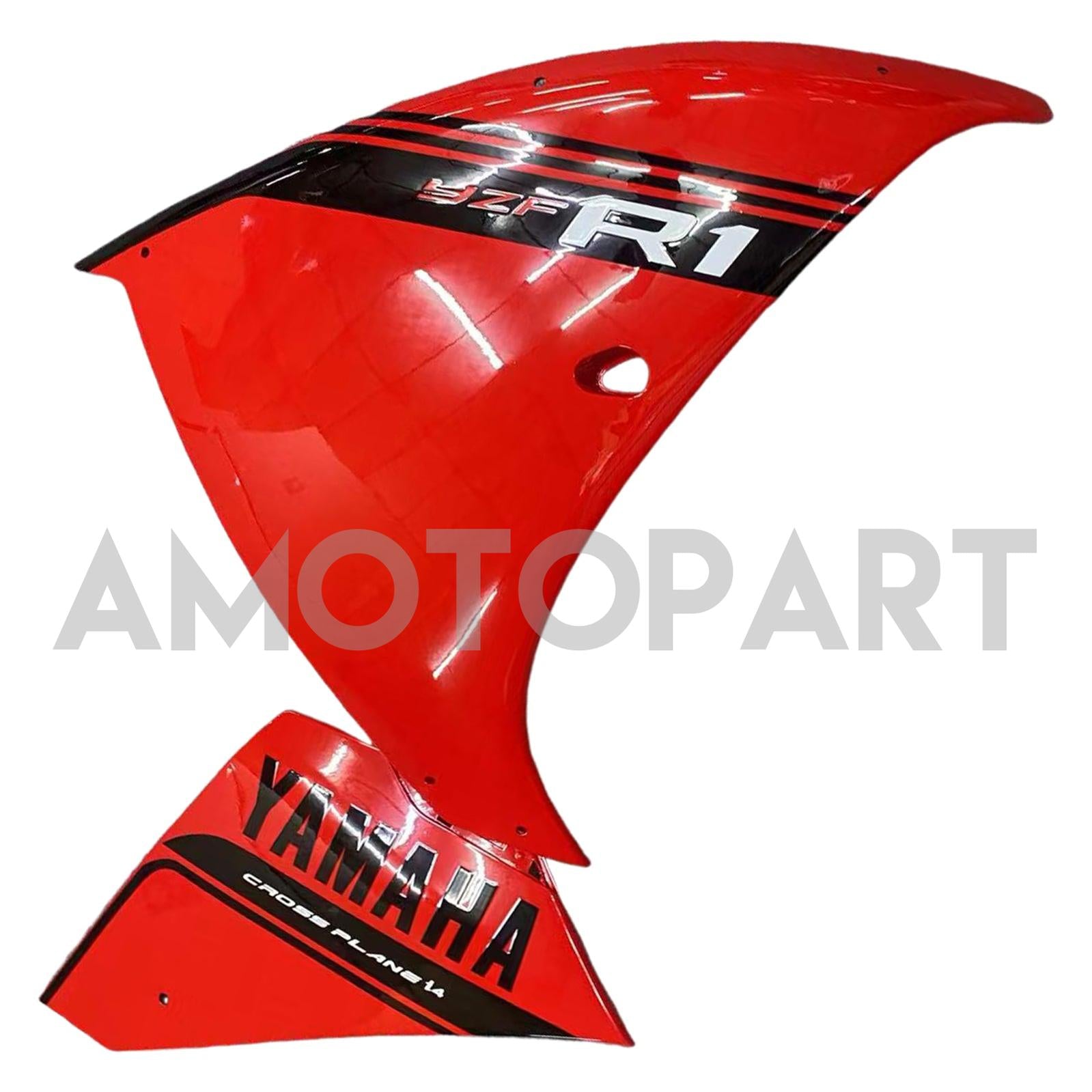 Amotopart 2009-2011 Yamaha YZF 1000 R1 Red with Black Accent Fairing Kit