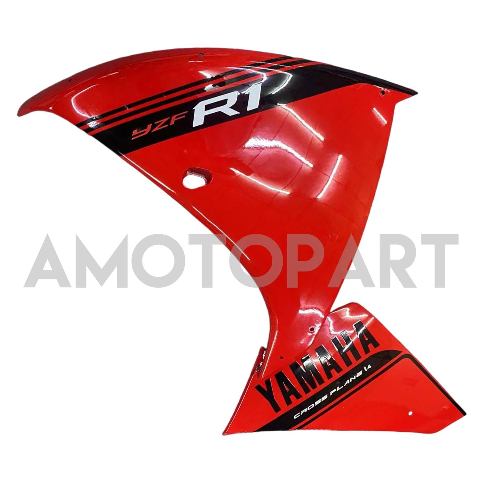 Amotopart 2009-2011 Yamaha YZF 1000 R1 Red with Black Accent Fairing Kit