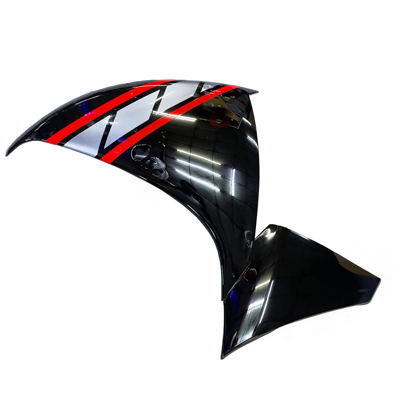 Amotopart 2009-2011 Yamaha YZF 1000 R1 Gloss Black med Red Accent Fairing Kit