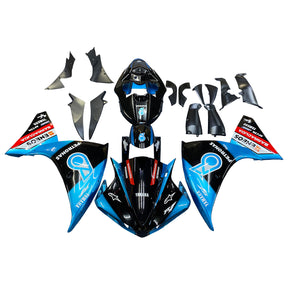 Amotopart 2012-2014 Kit carena Yamaha YZF 1000 R1 Nero Azzurro