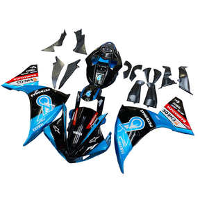 Amotopart 2012-2014 Kit carena Yamaha YZF 1000 R1 Nero Azzurro