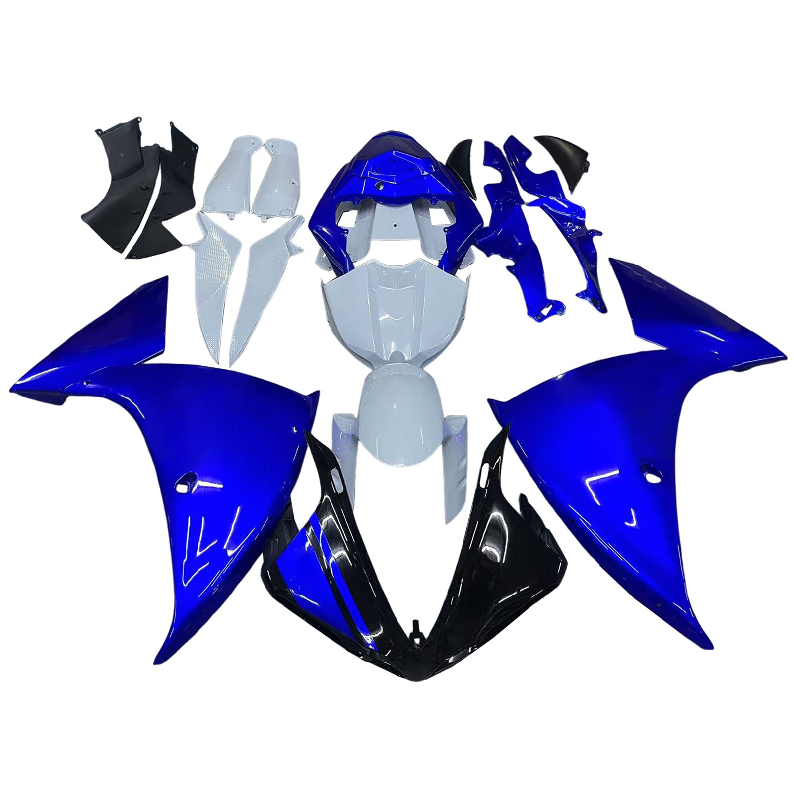 Amotopart 2009-2011 Yamaha YZF 1000 R1 Gloss Black&Blue Fairing Kit
