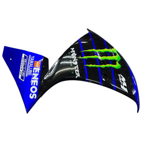 Amotopart 2009–2011 Yamaha YZF 1000 R1 Schwarz und Blau mit Monster-Logo-Verkleidungsset