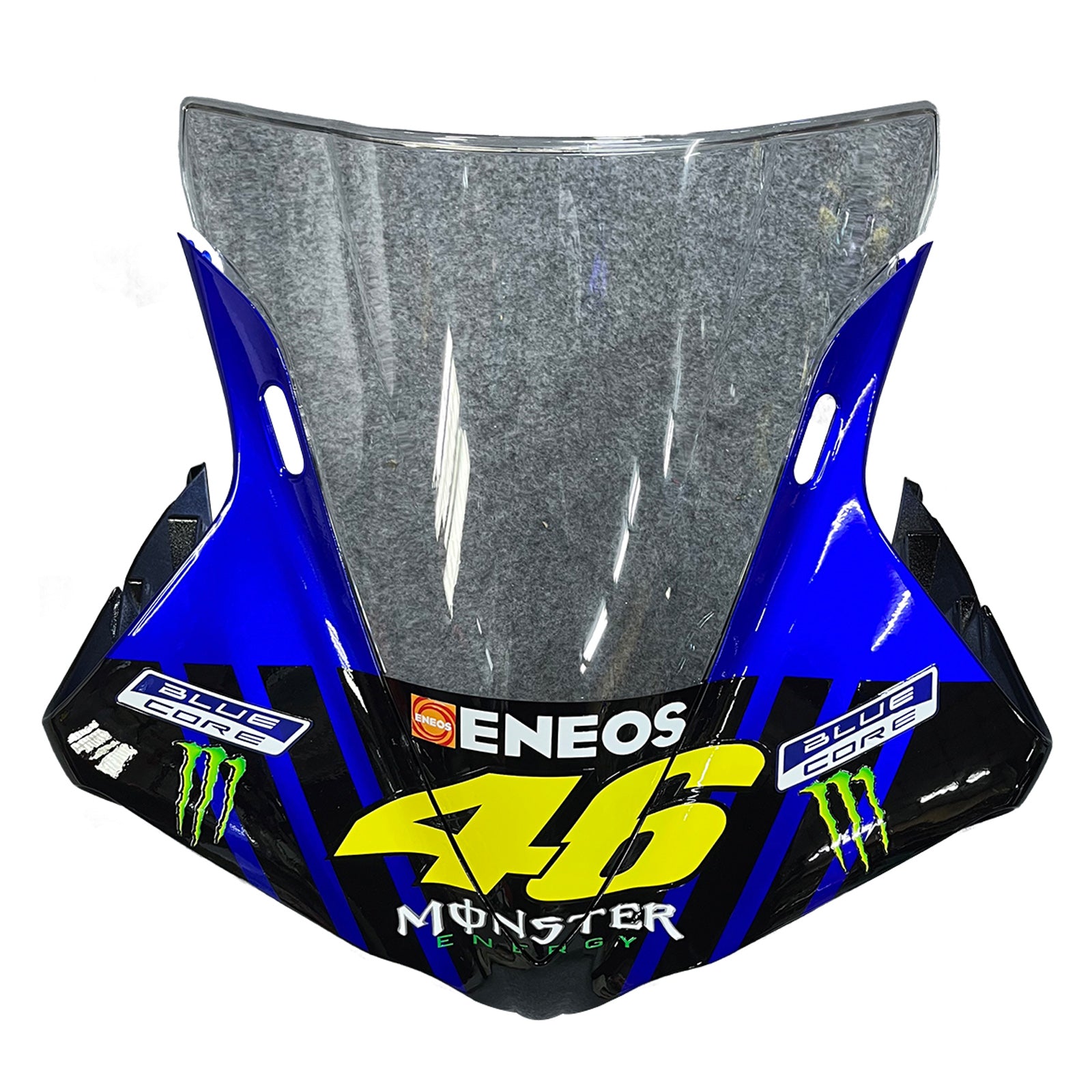 Amotopart 2009–2011 Yamaha YZF 1000 R1 Schwarz und Blau mit Monster-Logo-Verkleidungsset