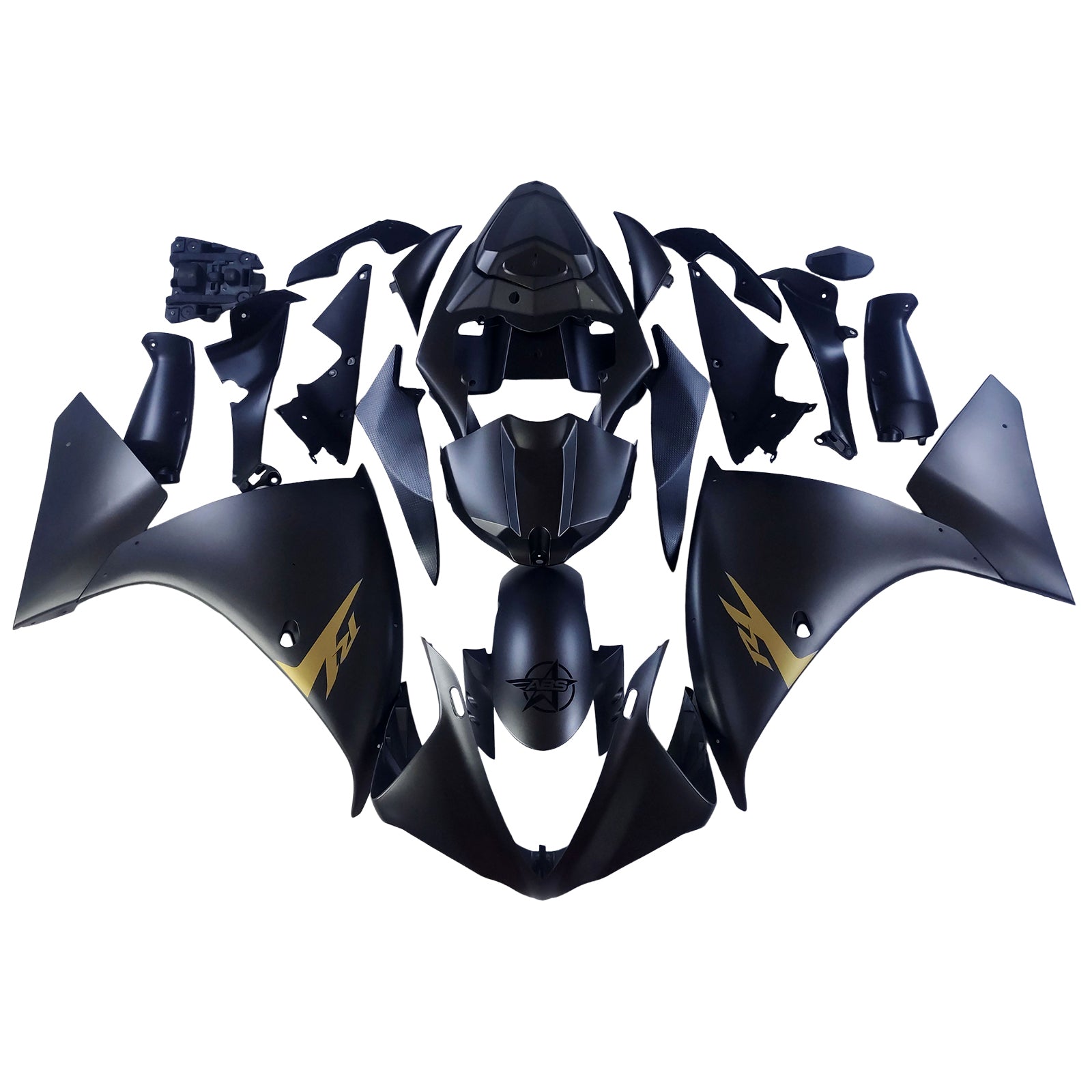 Amotopart 2009-2011 Yamaha YZF 1000 R1 Matte Black Fairing Kit